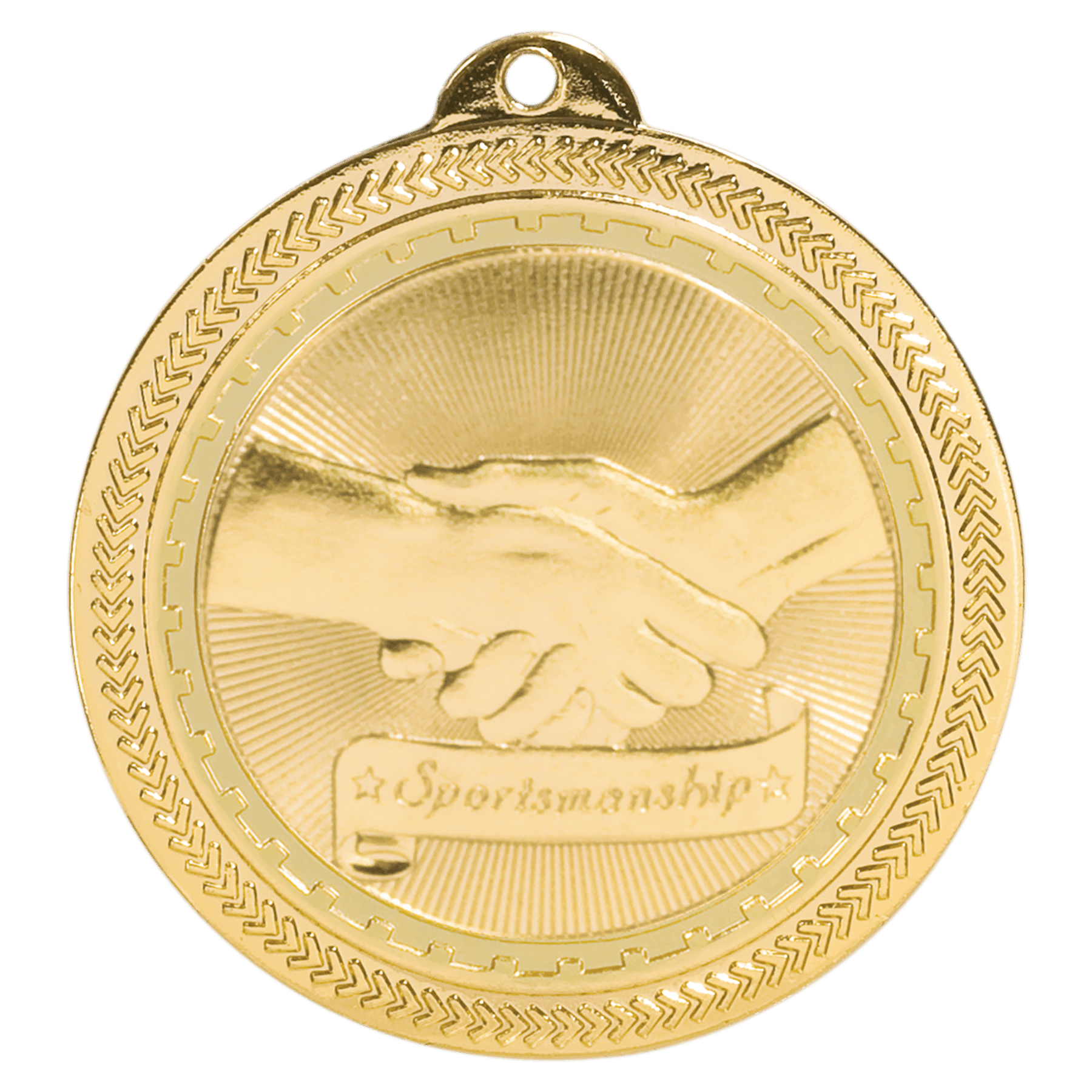 2" Bright Sportsmanship Laserable BriteLazer Medal