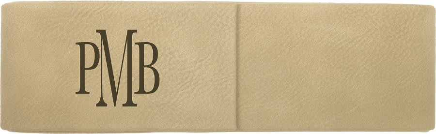 6 1/2" x 2" Light Laserable Leatherette Double Pen Case