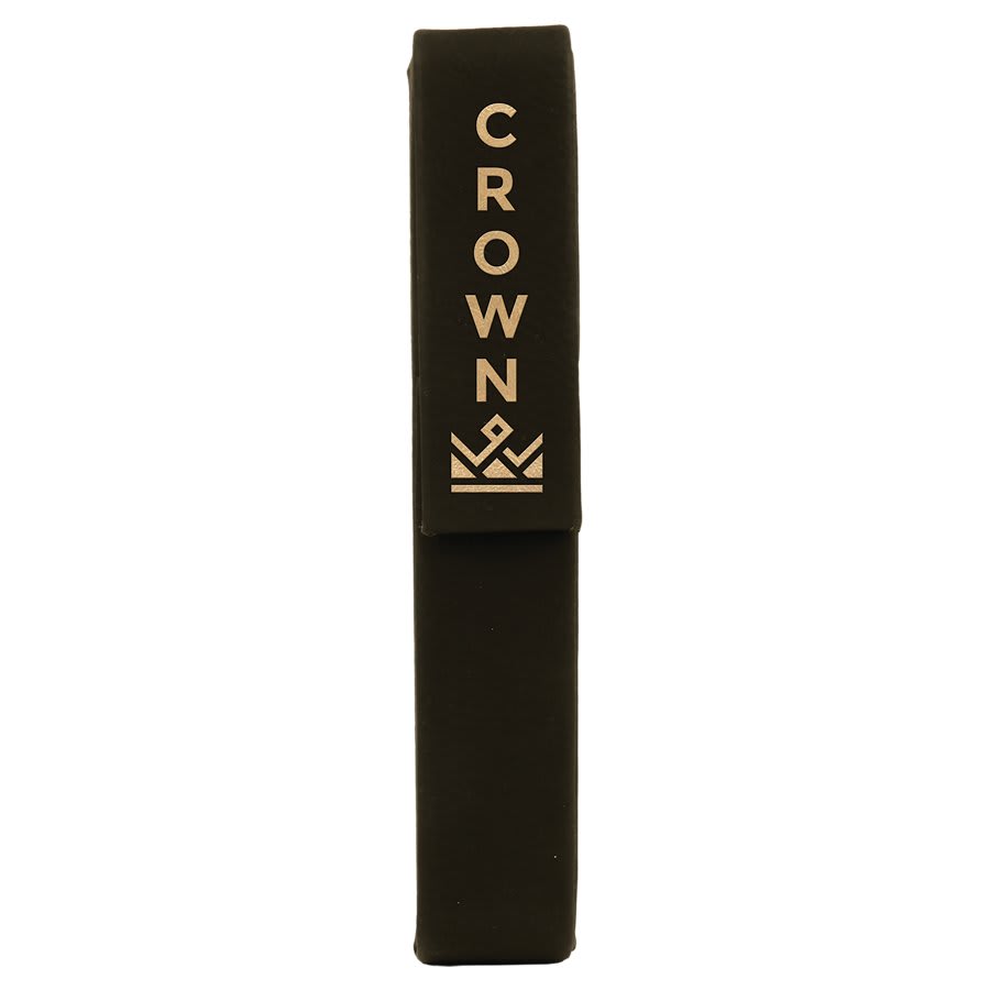 6 1/2" x 1"/Gold Laserable Leatherette Single Pen Case