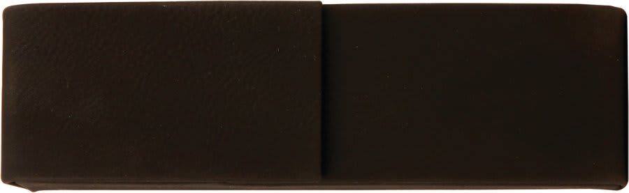 6 1/2" x 2"/Gold Laserable Leatherette Double Pen Case