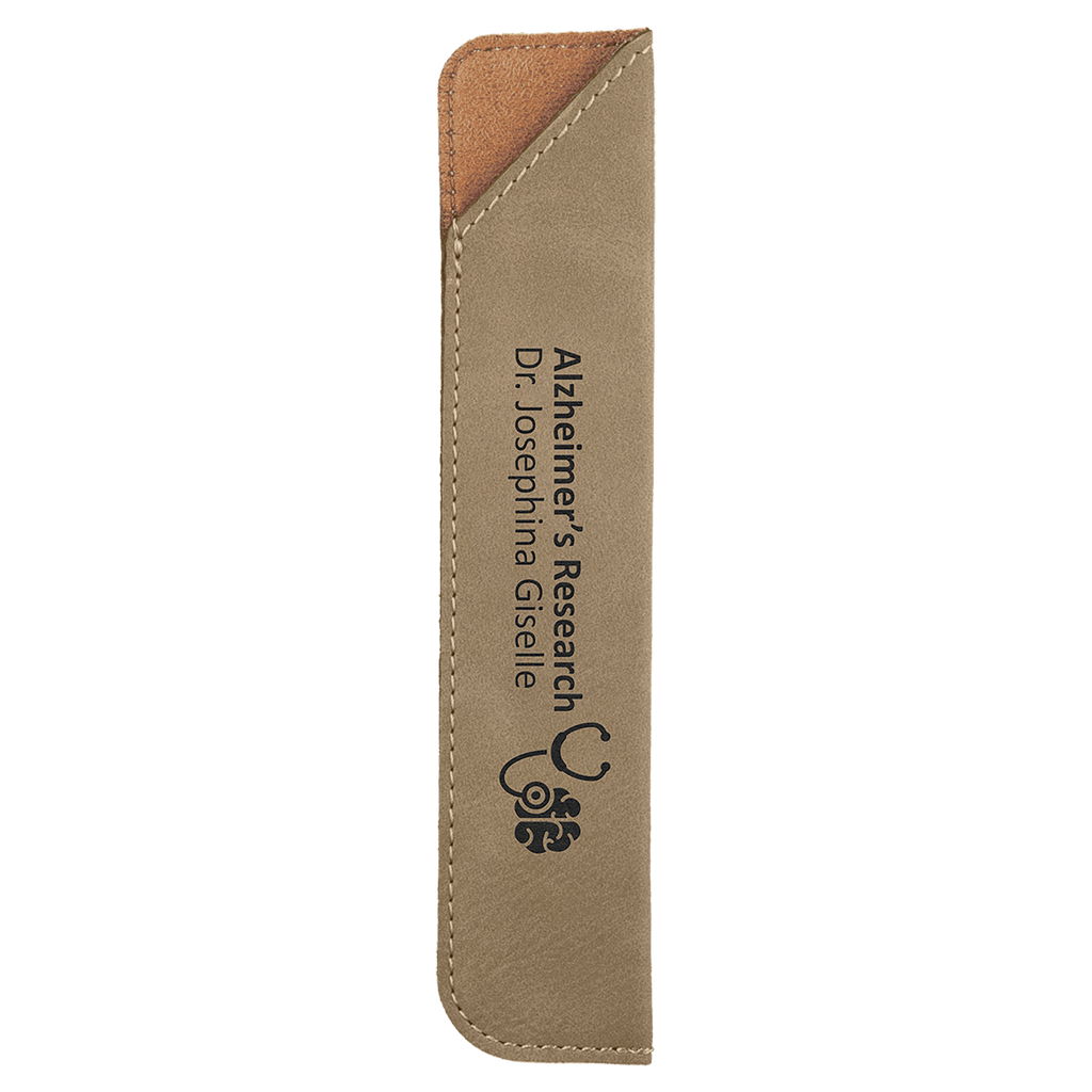 6 1/4" Light Laserable Leatherette Pen Sleeve