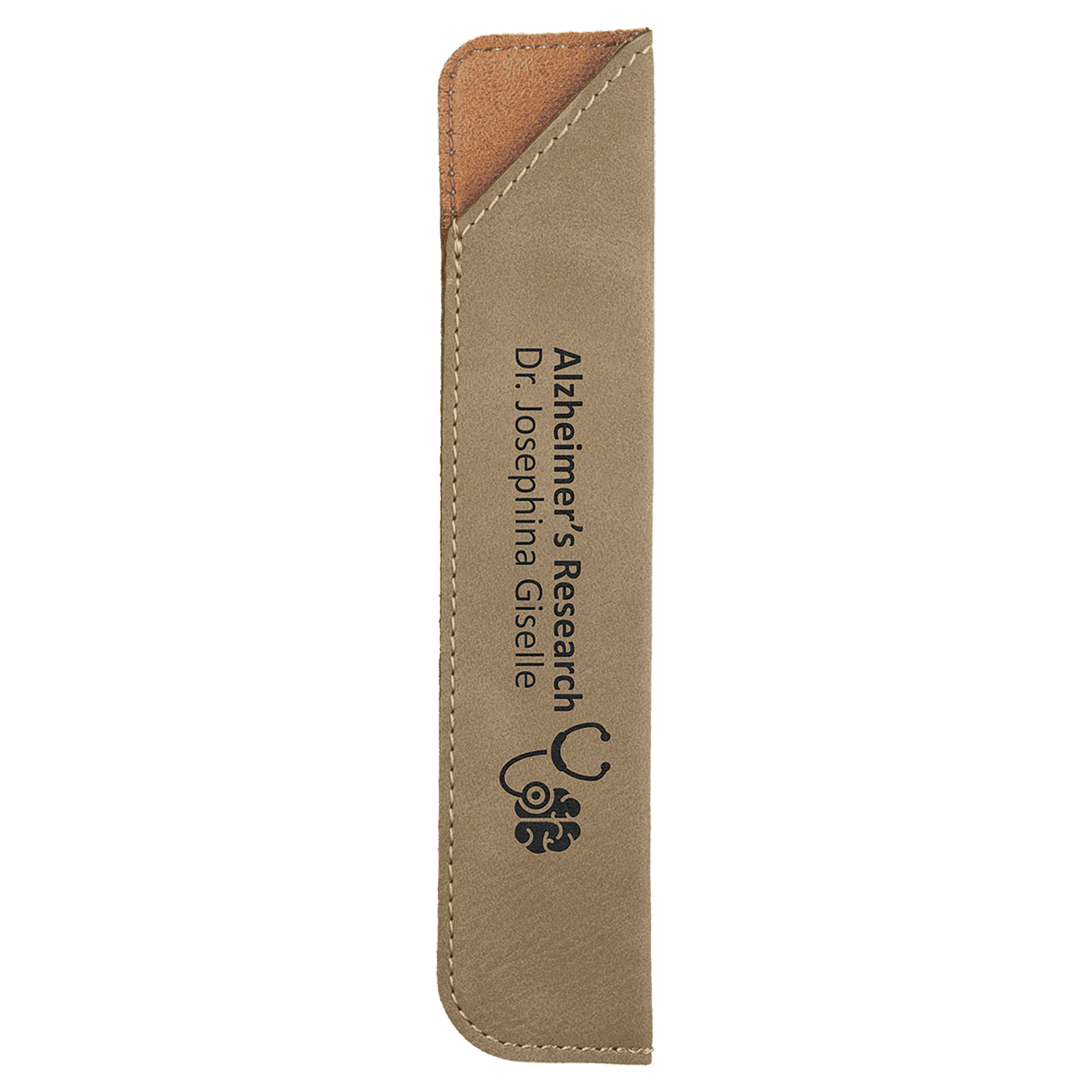 6 1/4" Light Laserable Leatherette Pen Sleeve