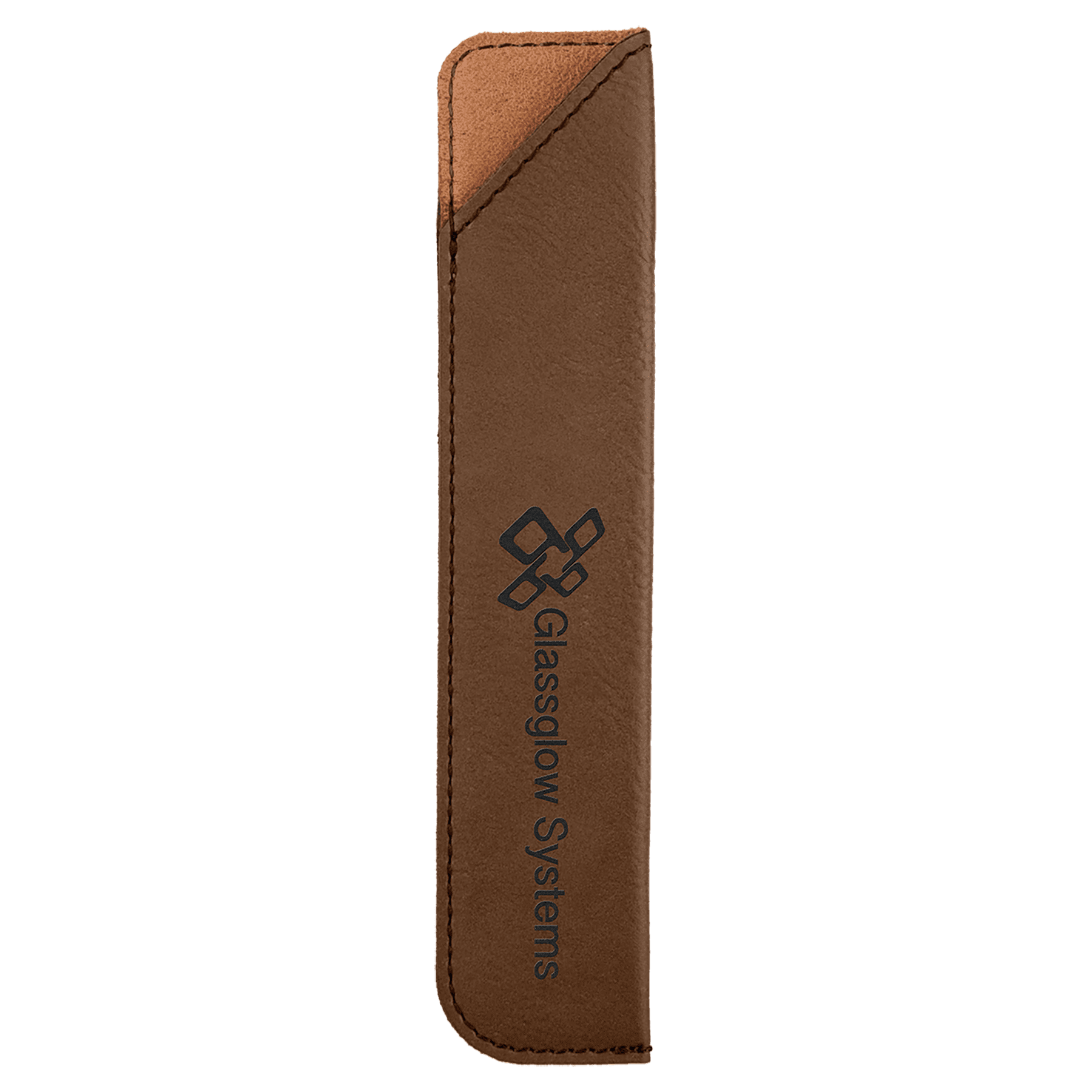 6 1/4" Dark Laserable Leatherette Pen Sleeve