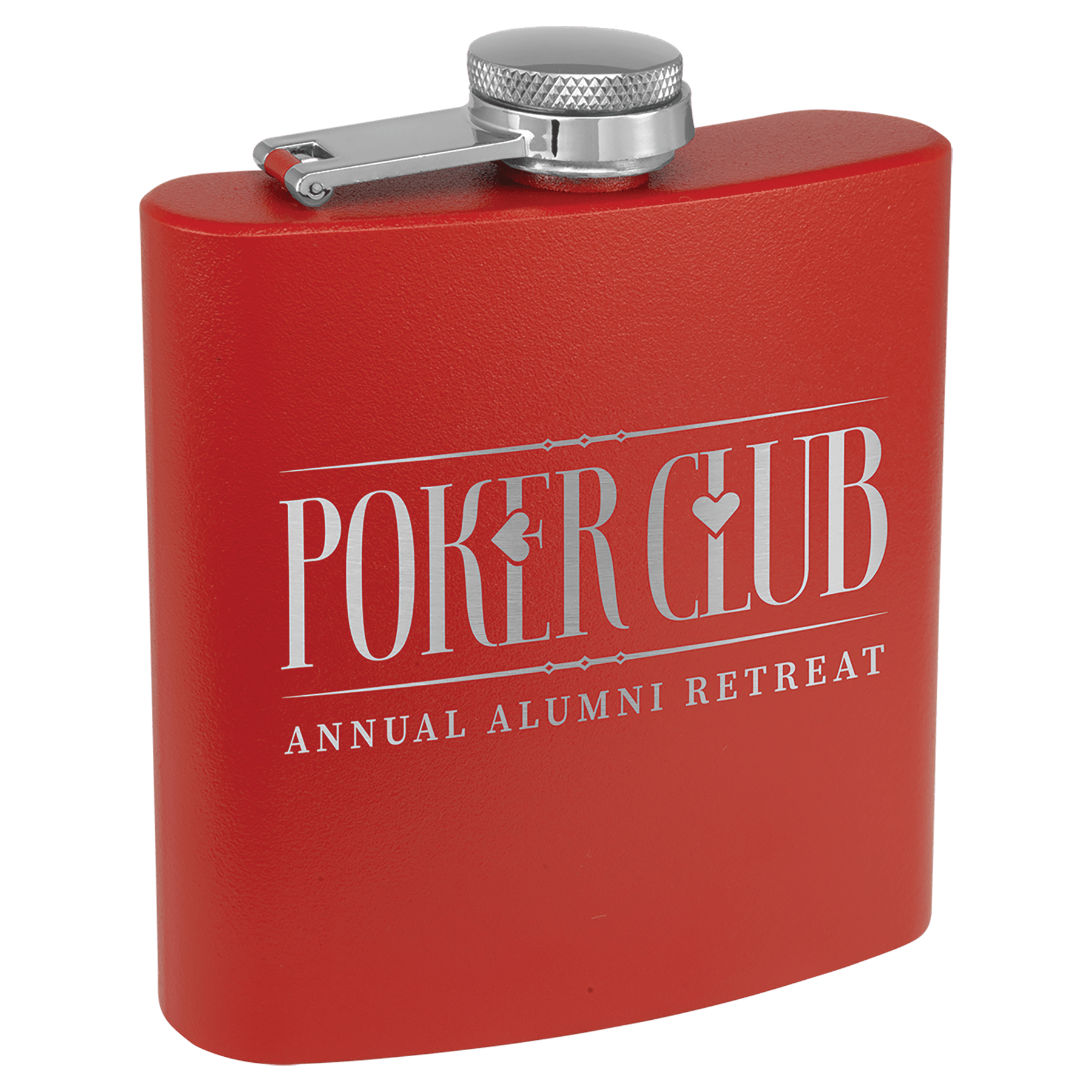 6 oz. Powder Coated Laserable Stainless Steel Flask
