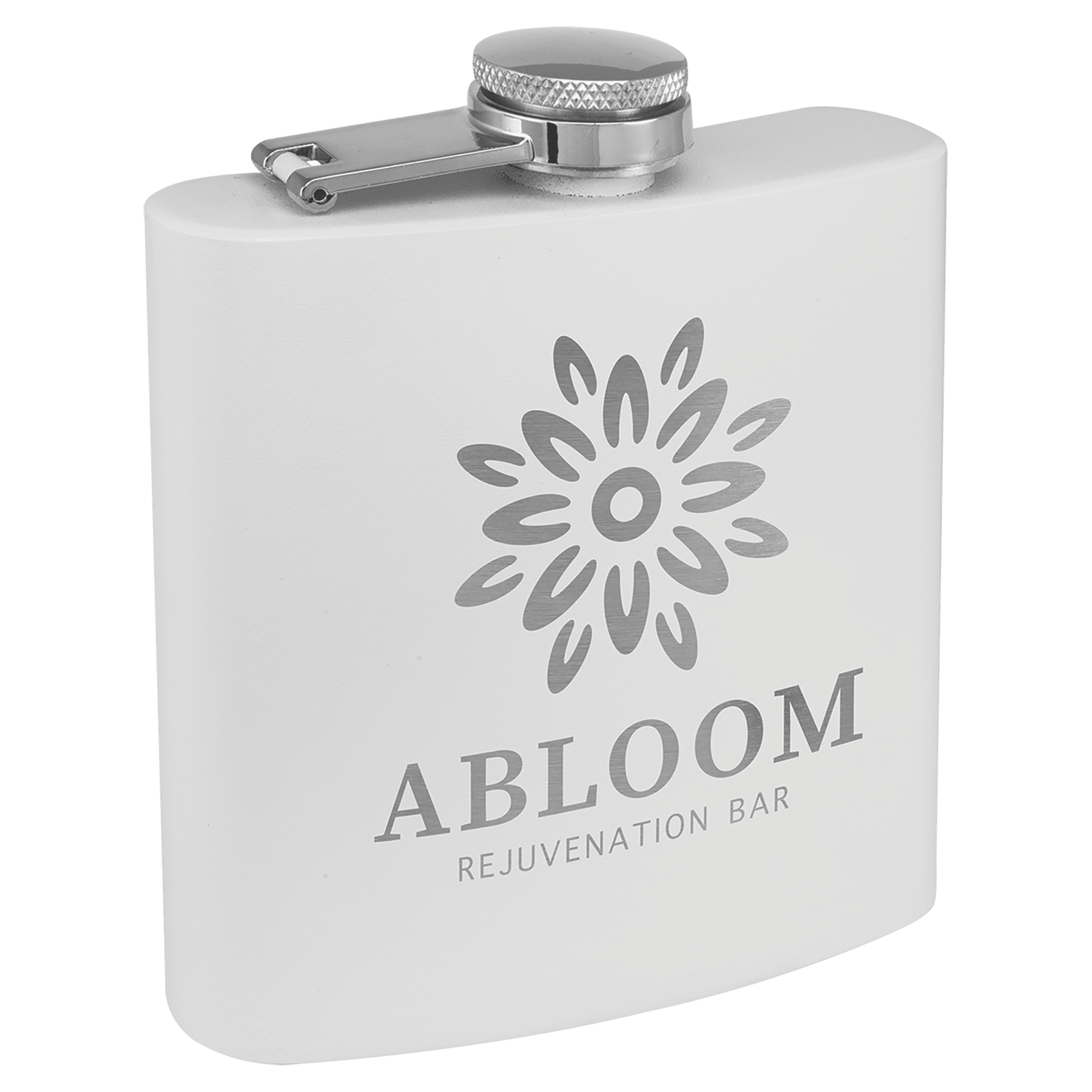 6 oz. Powder Coated Laserable Stainless Steel Flask