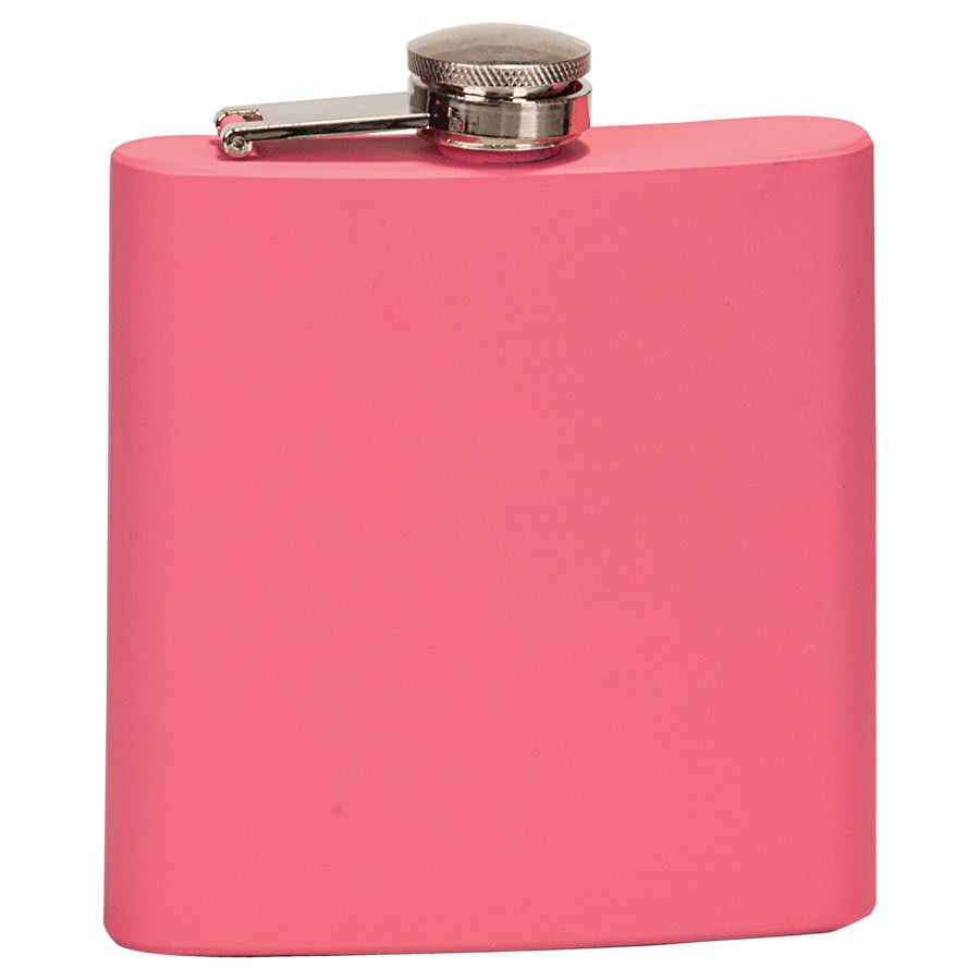 6 oz. Matte Laserable Stainless Steel Flask