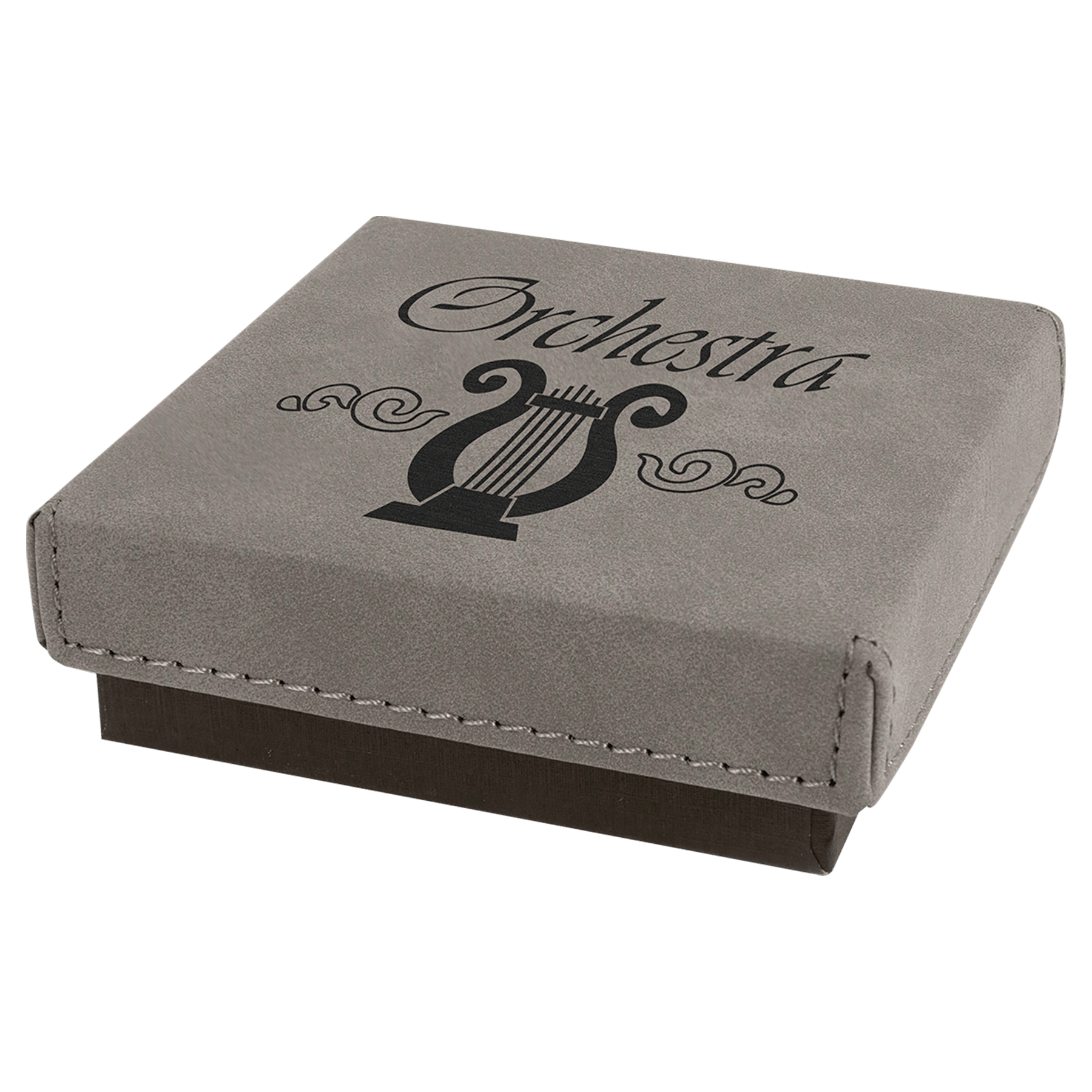 3 1/2" x 3 1/2" Medal Box with Laserable Leatherette Lid