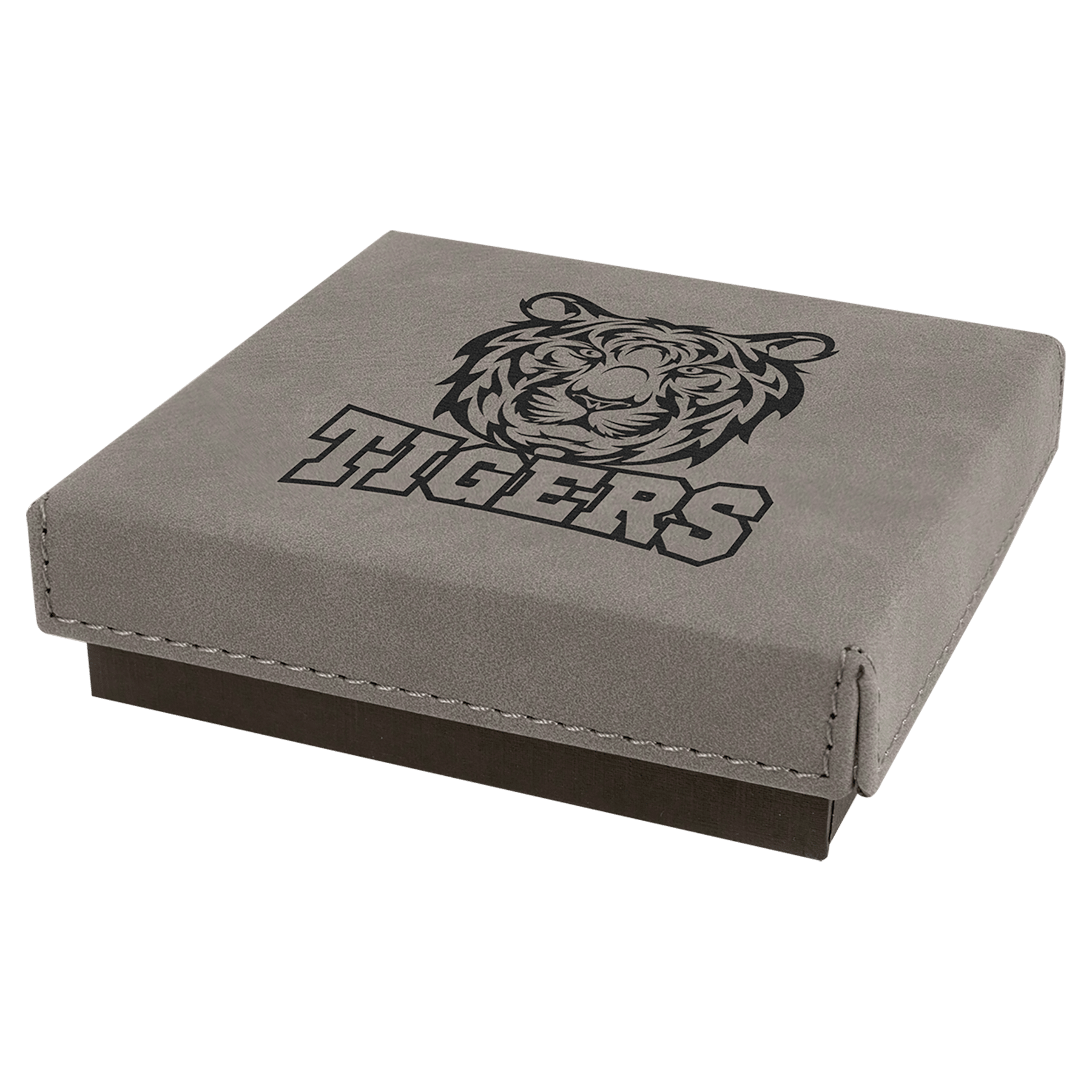 4" x 4" Medal Box with Laserable Leatherette Lid
