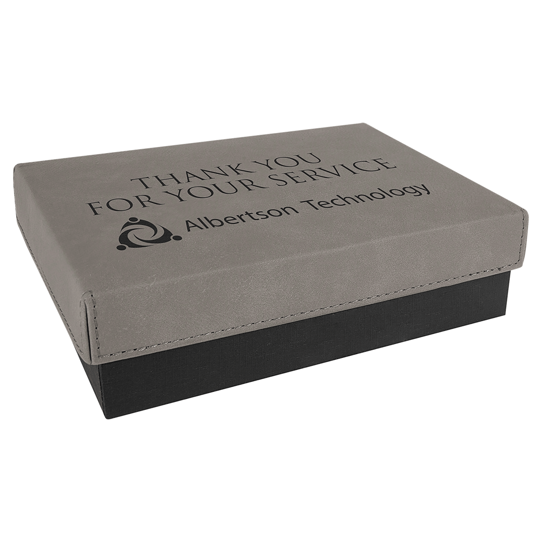 7 3/8" x 5 3/4" Gift Box with Laserable Leatherette Lid
