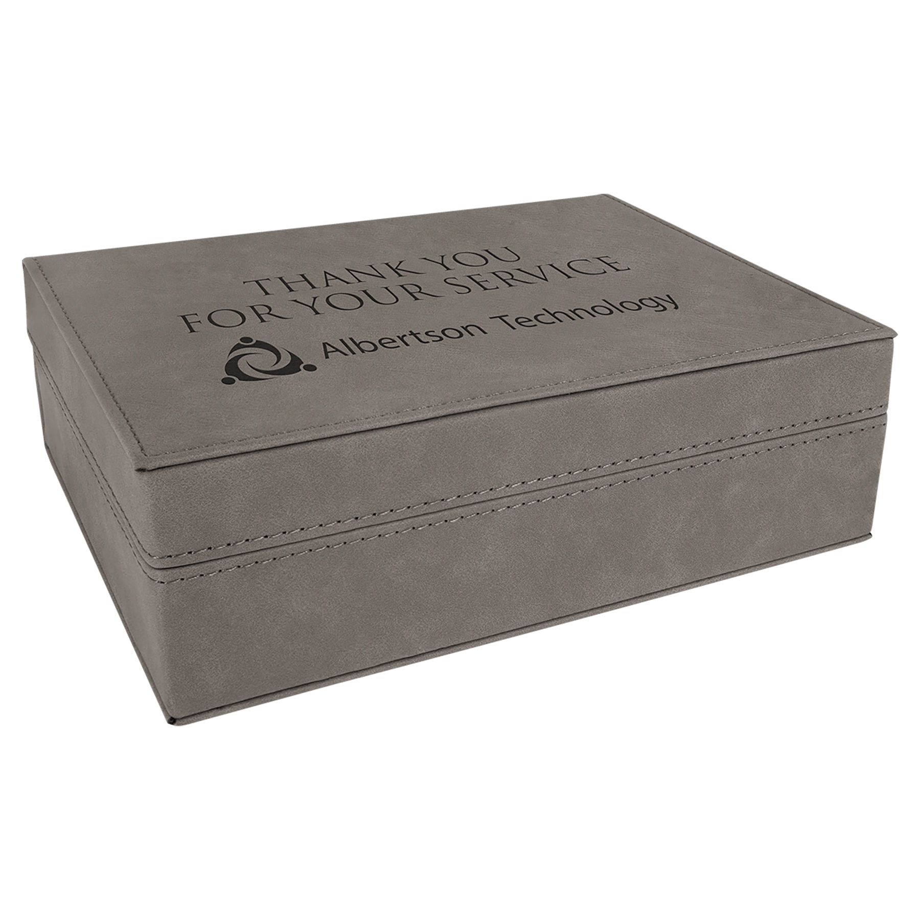 8" x 6 3/8" Laserable Leatherette Premium Gift Box