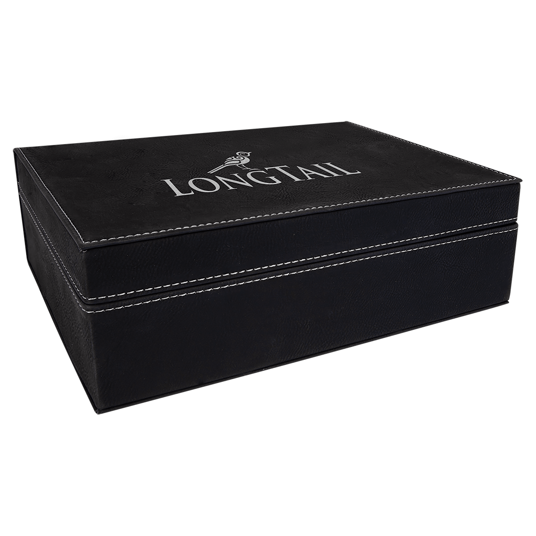10 1/4" x 7 1/2"/Silver Laserable Leatherette Premium Gift Box