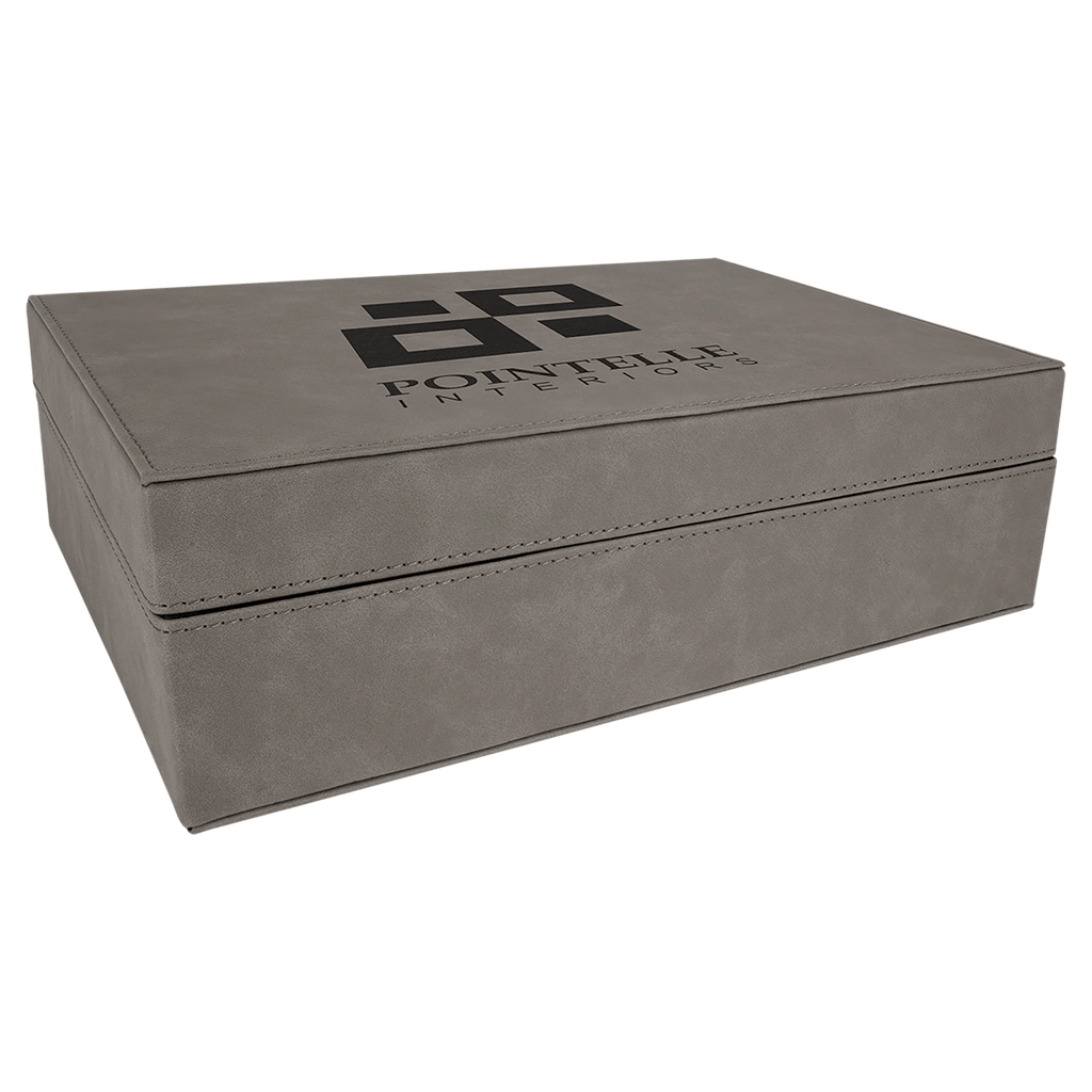 12 1/4" x  8 1/4" Laserable Leatherette Premium Gift Box