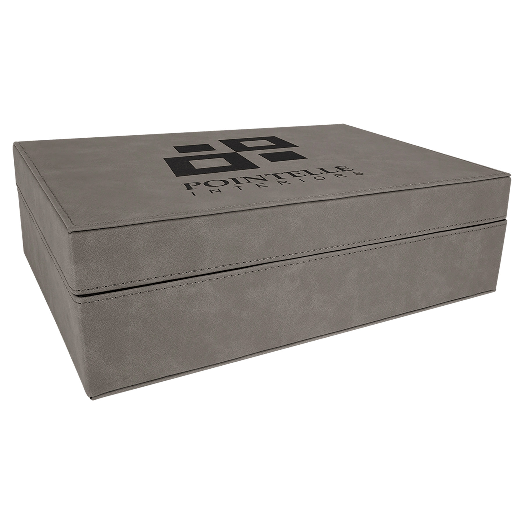 12 1/4" x  8 1/4" Laserable Leatherette Premium Gift Box