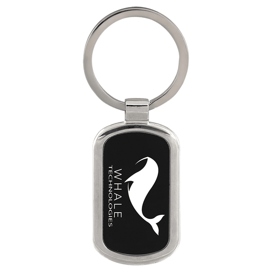 1 1/8" x 1 7/8" Laserable Rectangle Keychain