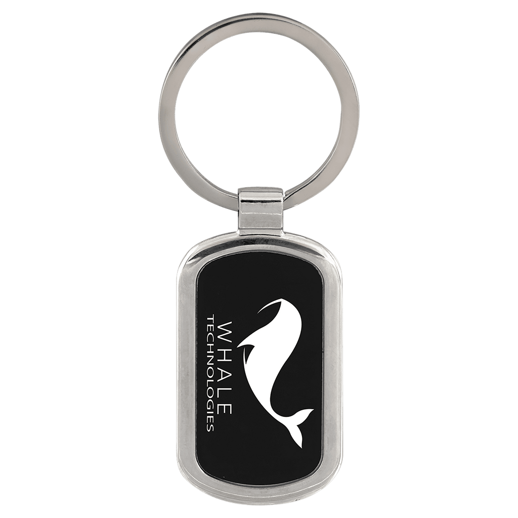 1 1/8" x 1 7/8" Laserable Rectangle Keychain