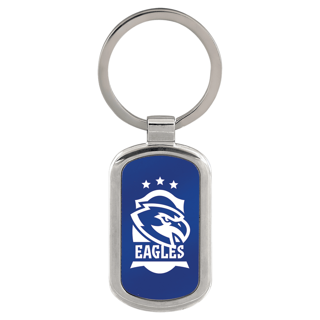 1 1/8" x 1 7/8" Laserable Rectangle Keychain
