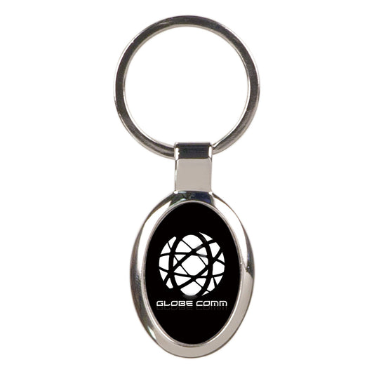 1 1/8" x 1 5/8" Laserable Oval Keychain