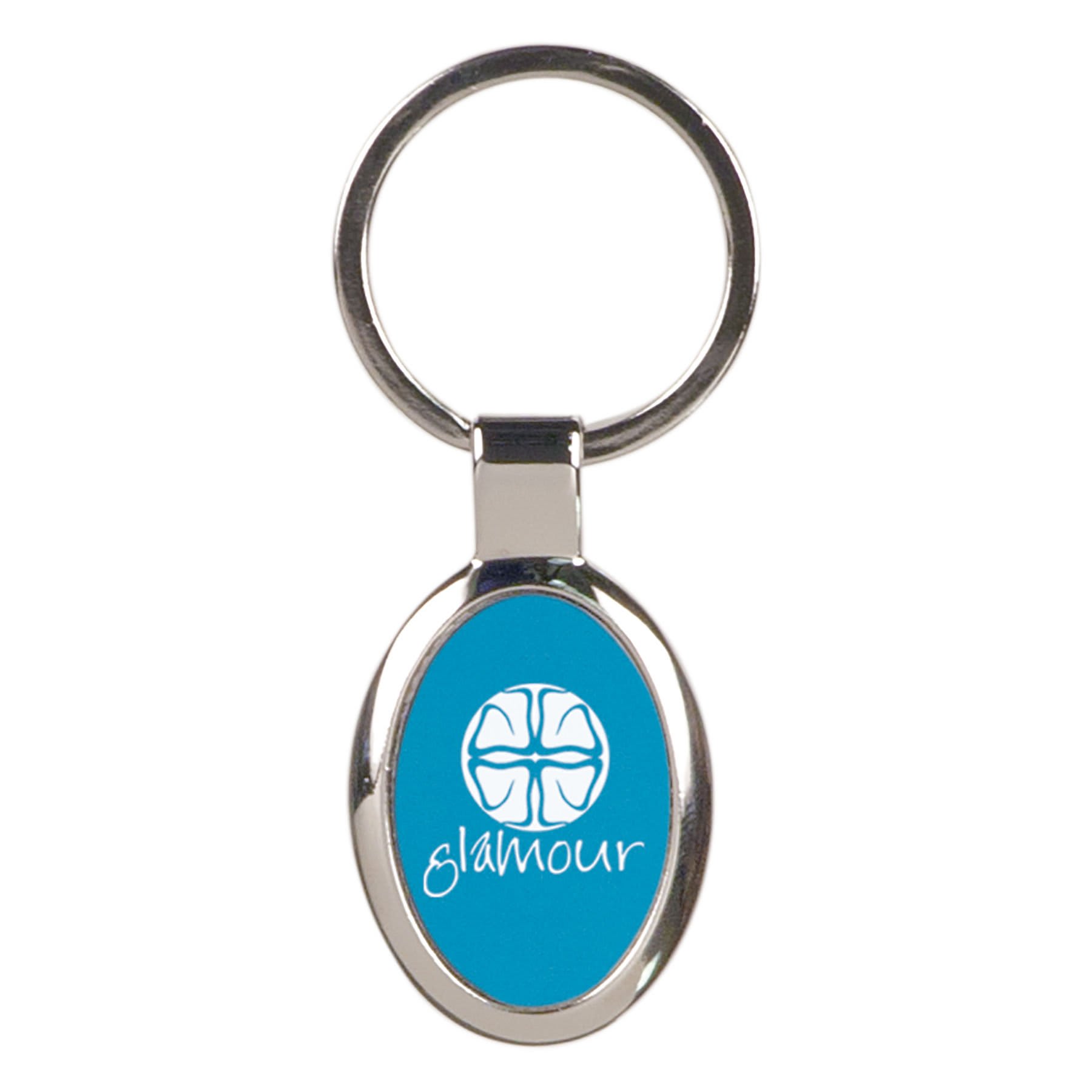 1 1/8" x 1 5/8" Laserable Oval Keychain