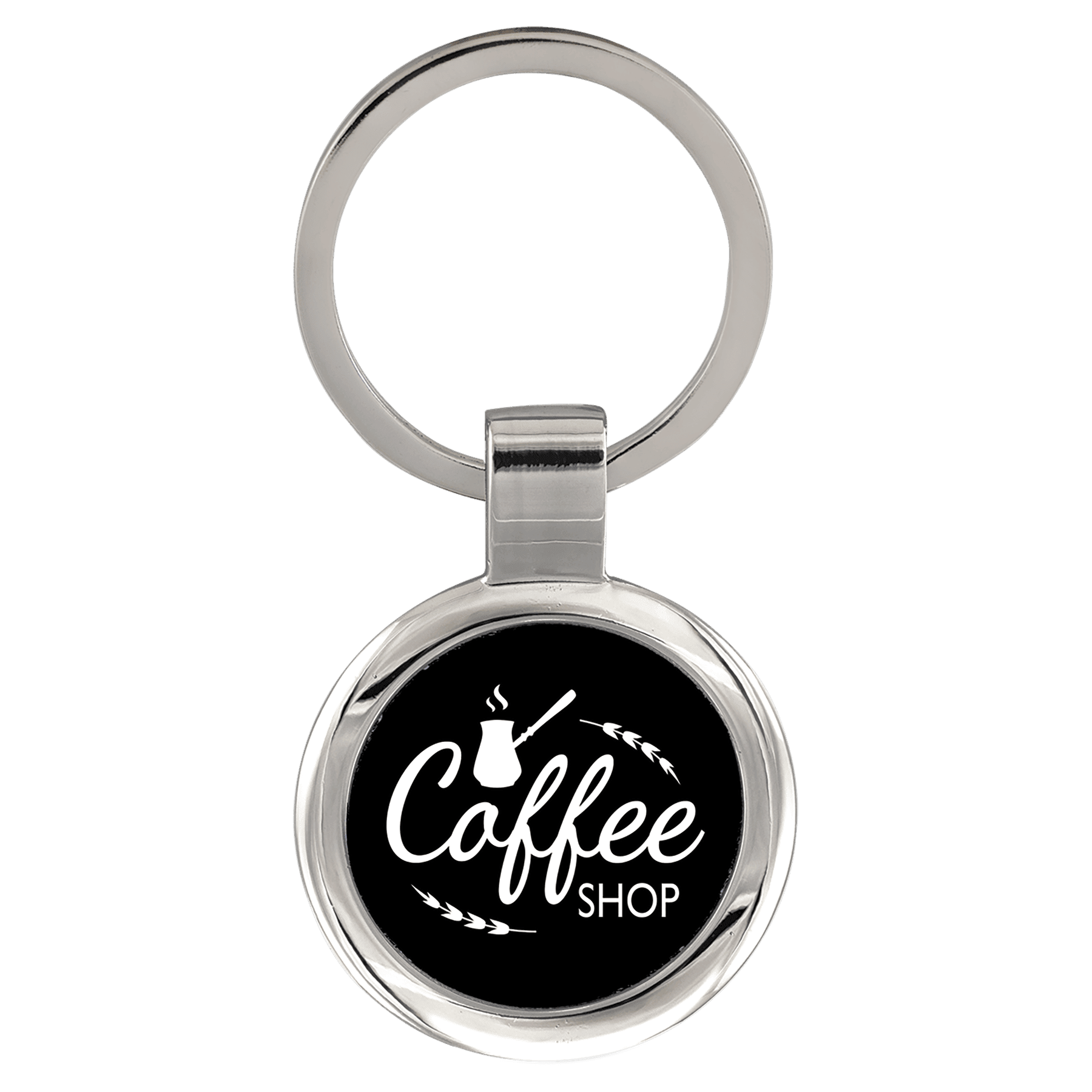 2 1/2" Laserable Round Keychain