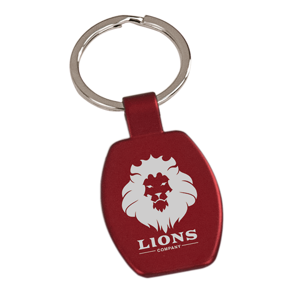 1 5/8" Laserable Rectangle Keychain