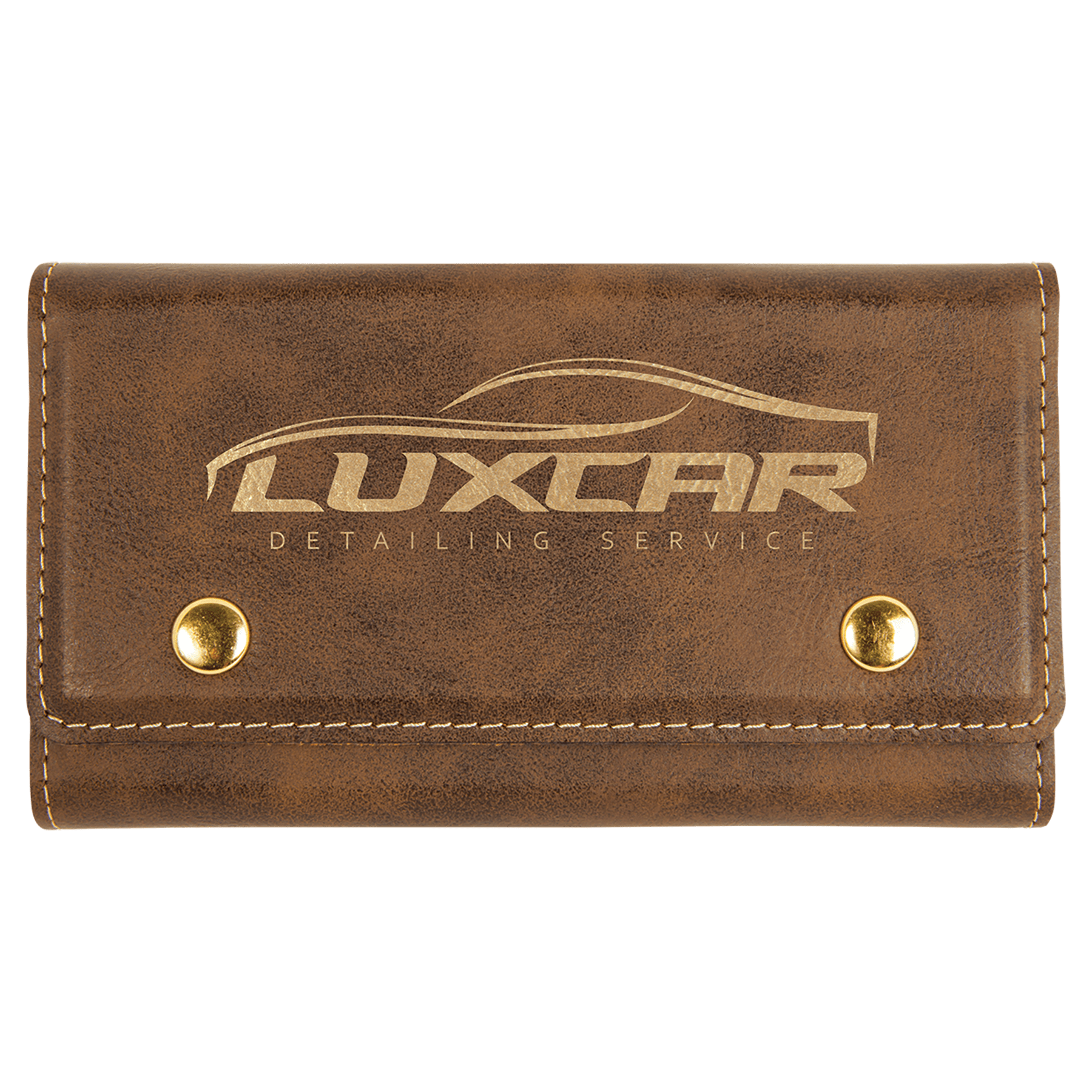 Rustic/Gold Laserable Leatherette Card & Dice Set