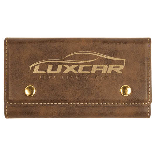 Rustic/Gold Laserable Leatherette Card & Dice Set