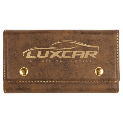 Rustic/Gold Laserable Leatherette Card & Dice Set