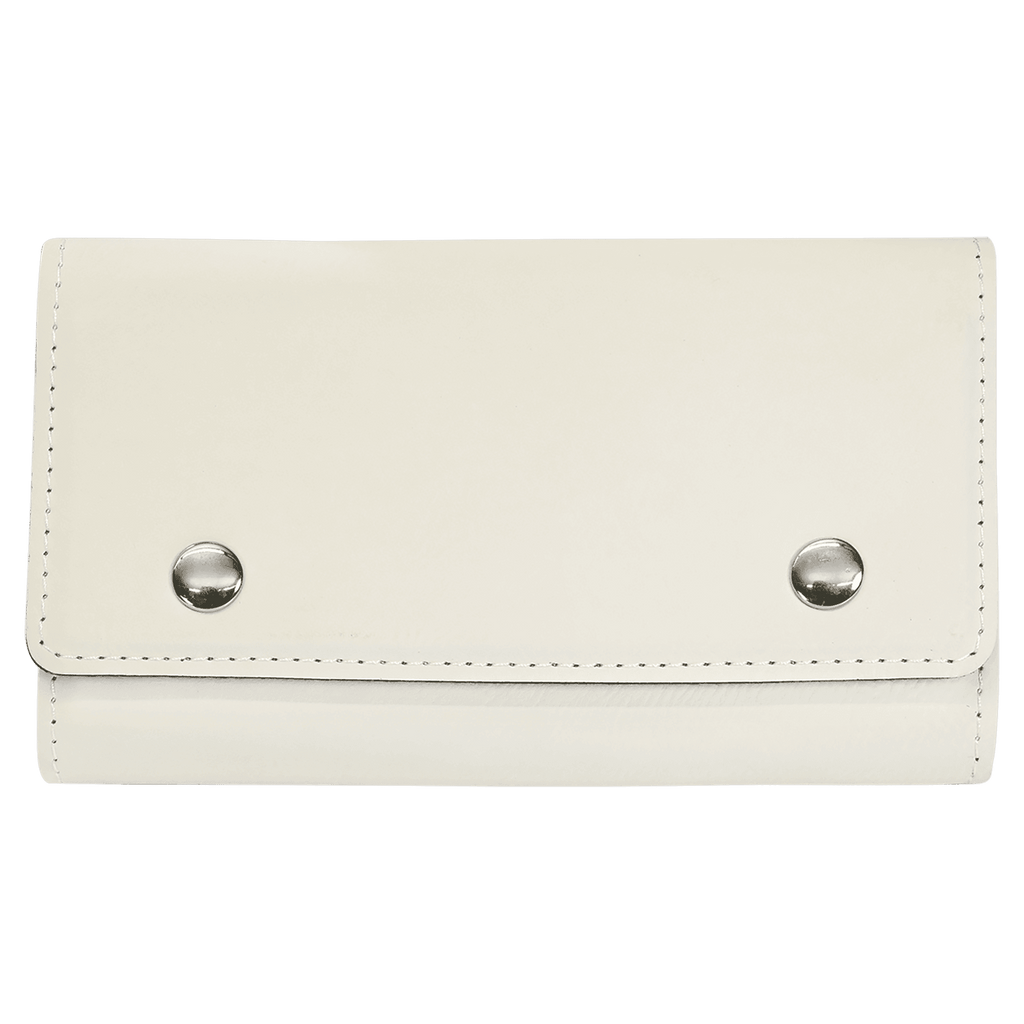 White Laserable Leatherette Card & Dice Set