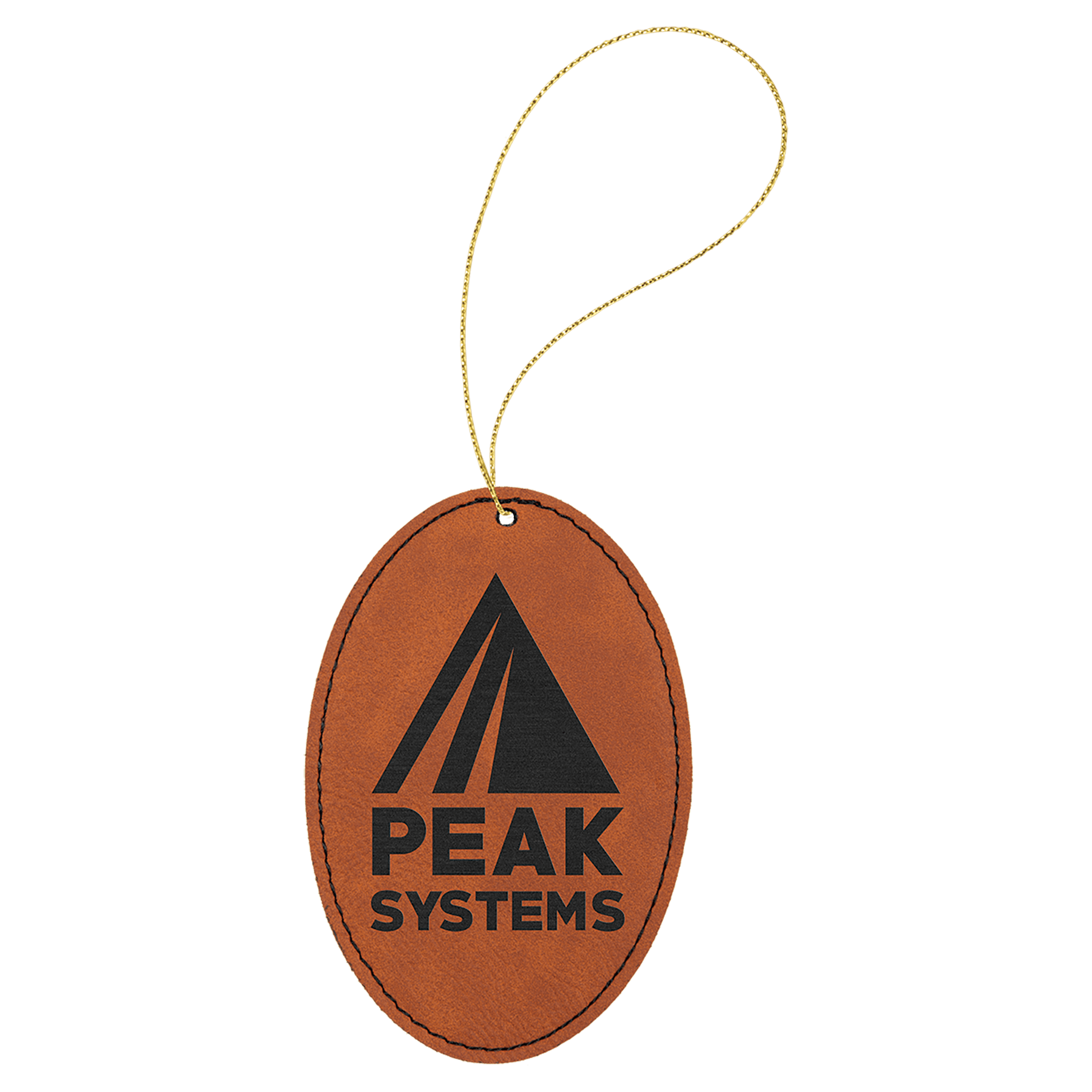 Rawhide Laserable Leatherette Oval Ornament with String