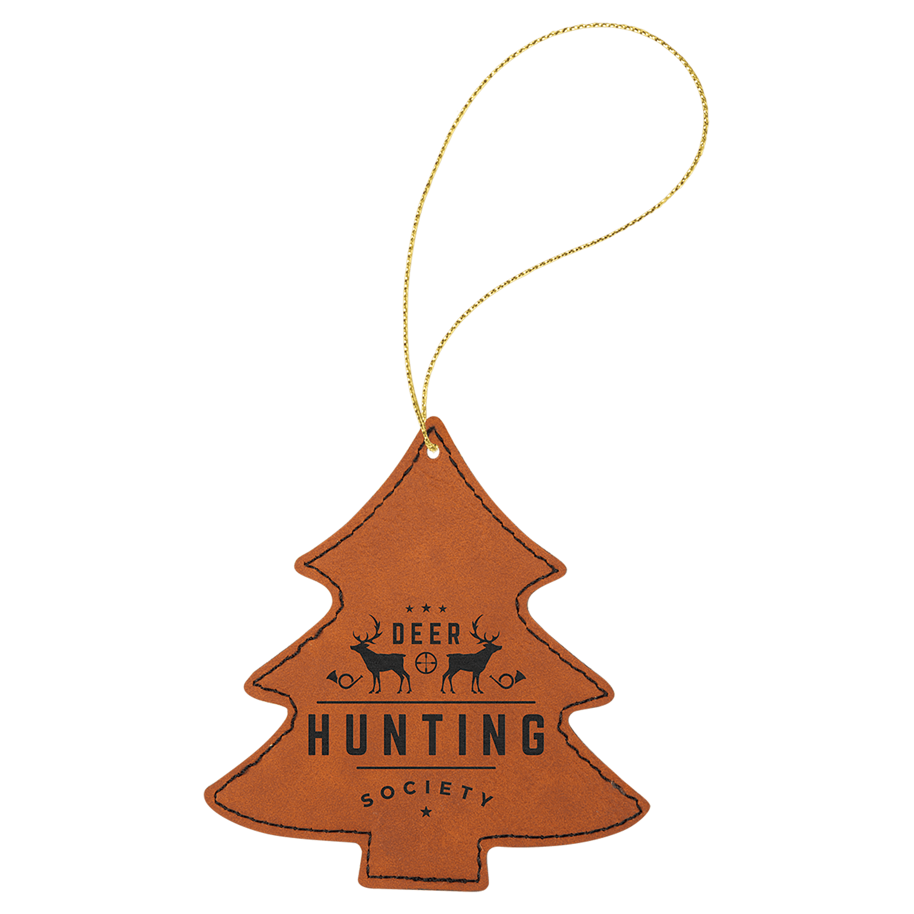 Rawhide Laserable Leatherette Tree Ornament with String