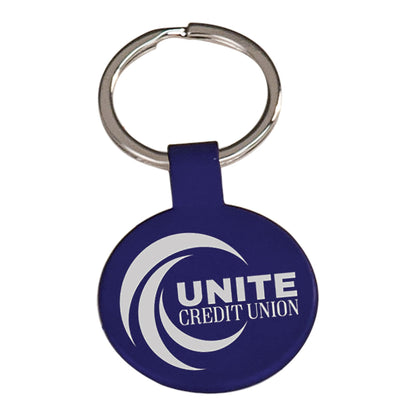1 1/2" Laserable Round Keychain