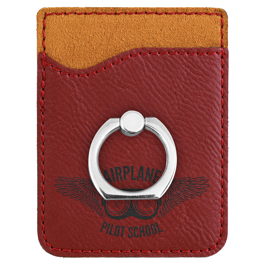 Rose Laserable Leatherette Phone Wallet with Ring