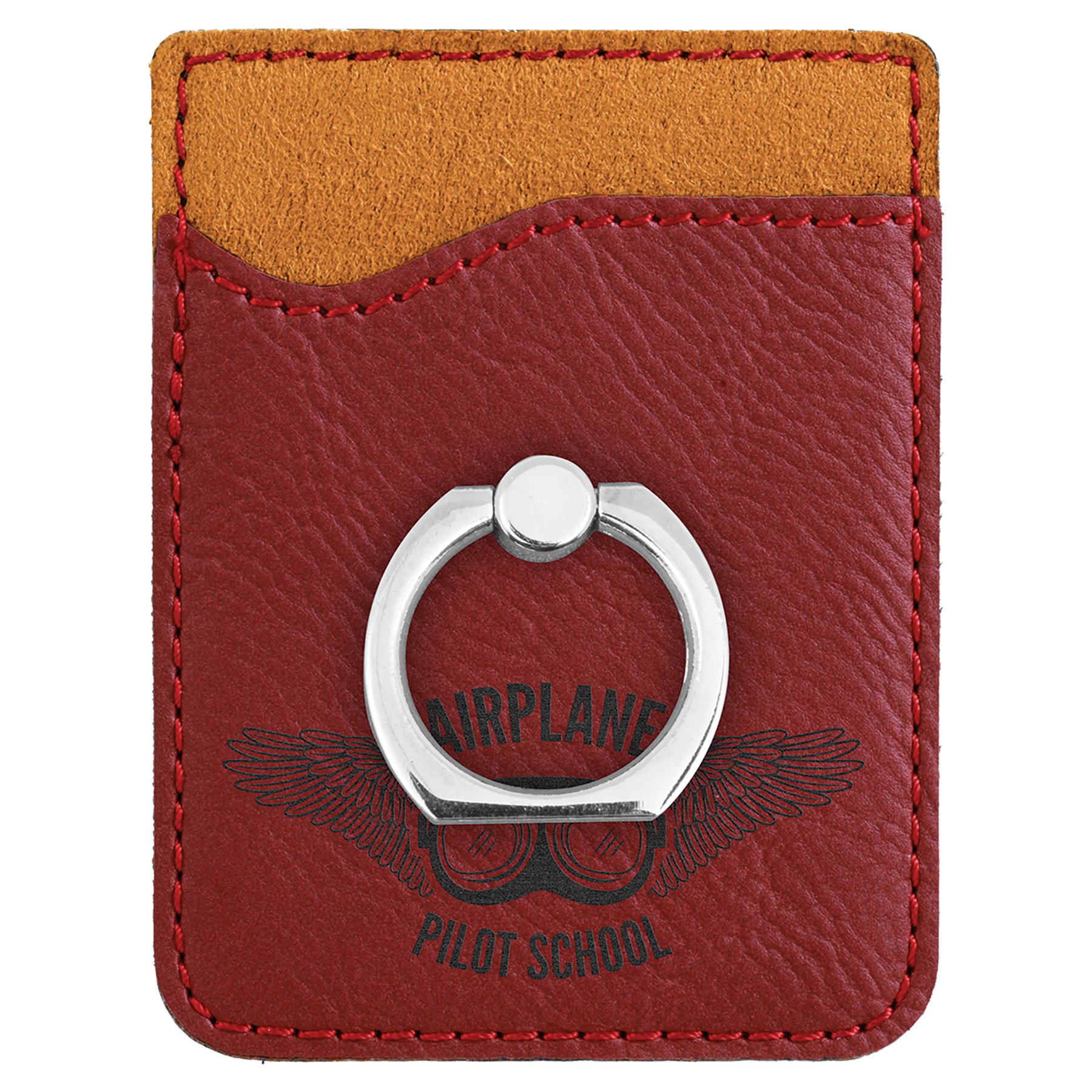 Rose Laserable Leatherette Phone Wallet with Ring