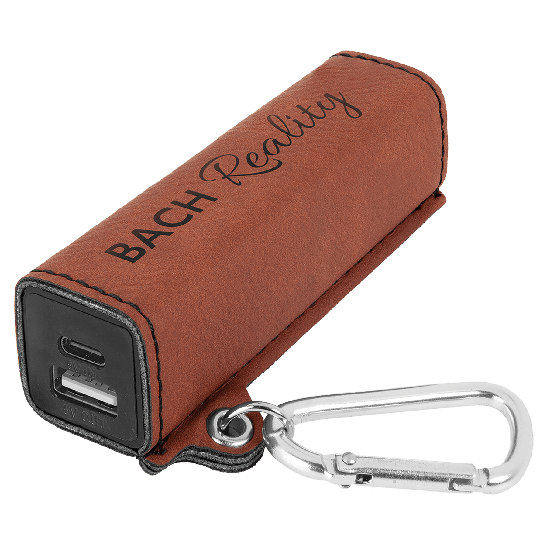 Rawhide Laserable Leatherette 2200 mAh Power Bank with USB