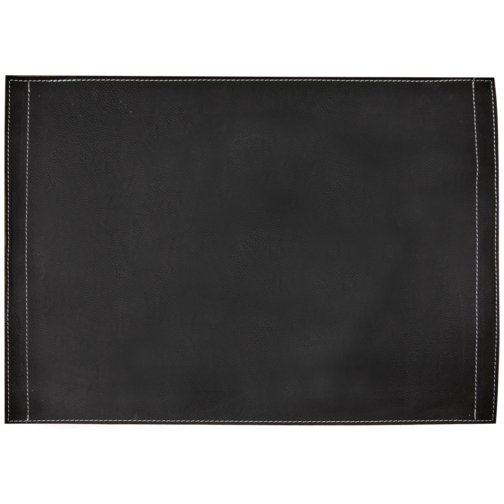 16" x 12"/Silver Laserable Leatherette Insert for Serving Tray