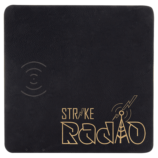 8" x 8"/Gold Laserable Leatherette Phone Charging Mat