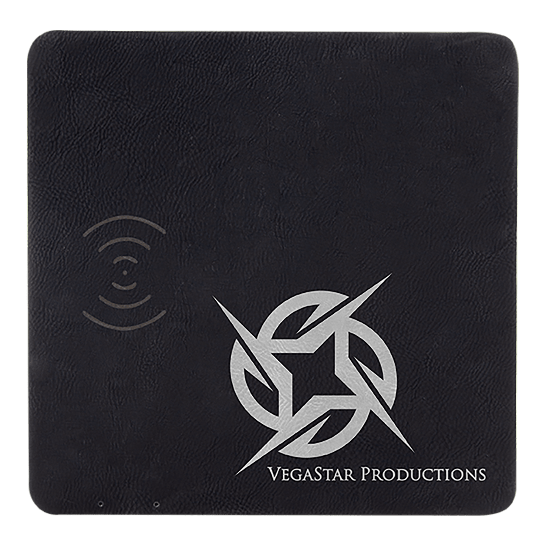 8" x 8"/Silver Laserable Leatherette Phone Charging Mat