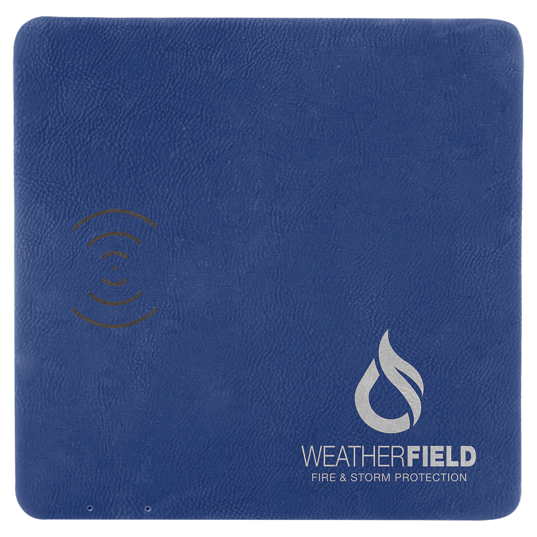 8" x 8"/Silver Laserable Leatherette Phone Charging Mat