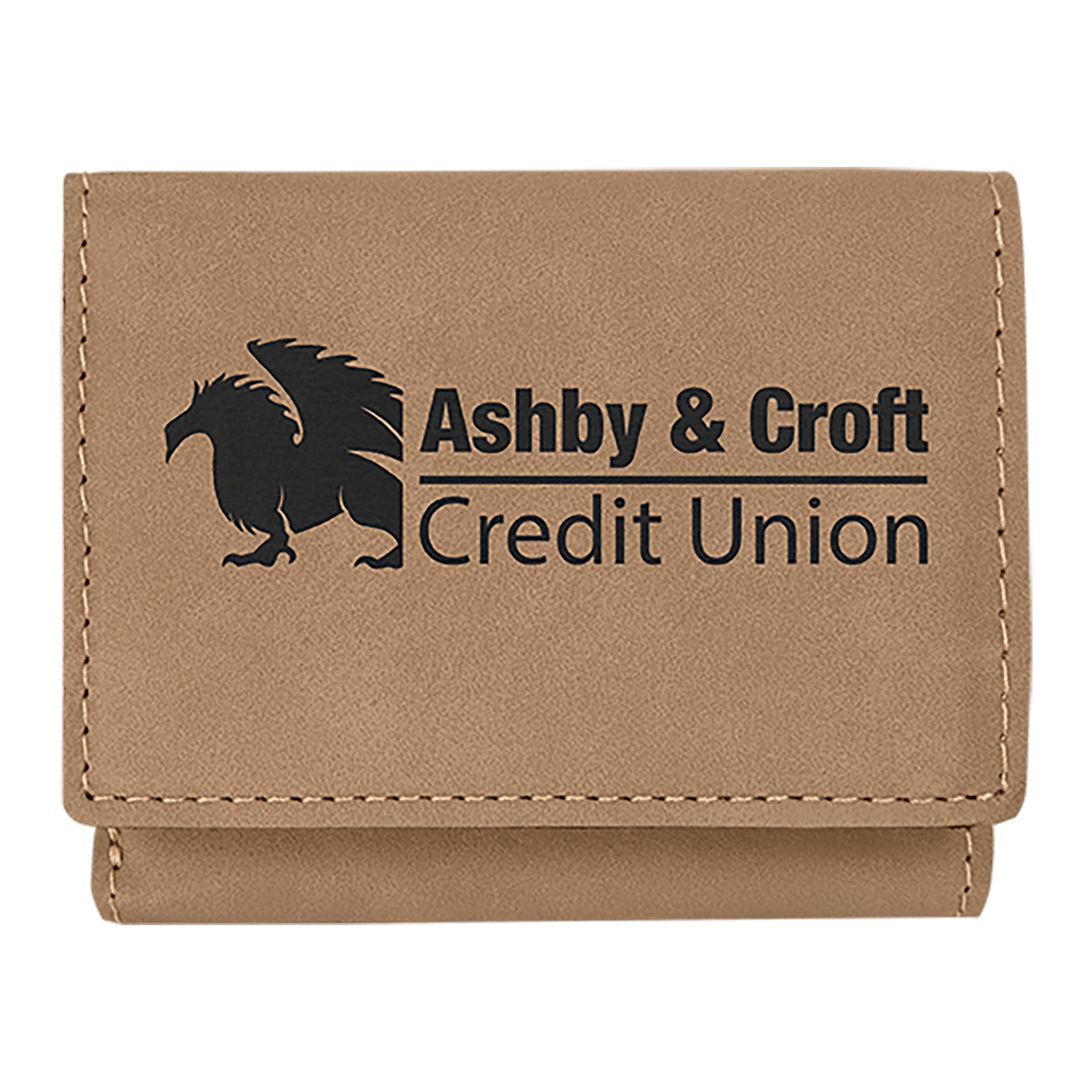 3" x 4" Light Laserable Leatherette Trifold Wallet