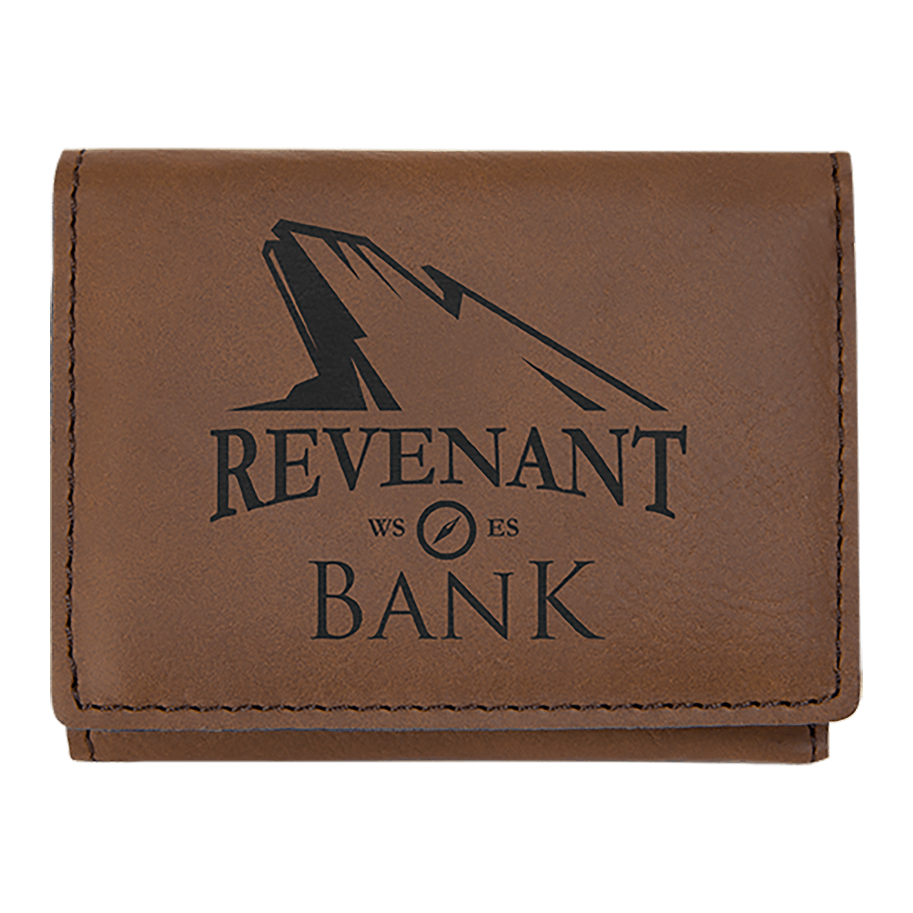 3" x 4" Dark Laserable Leatherette Trifold Wallet