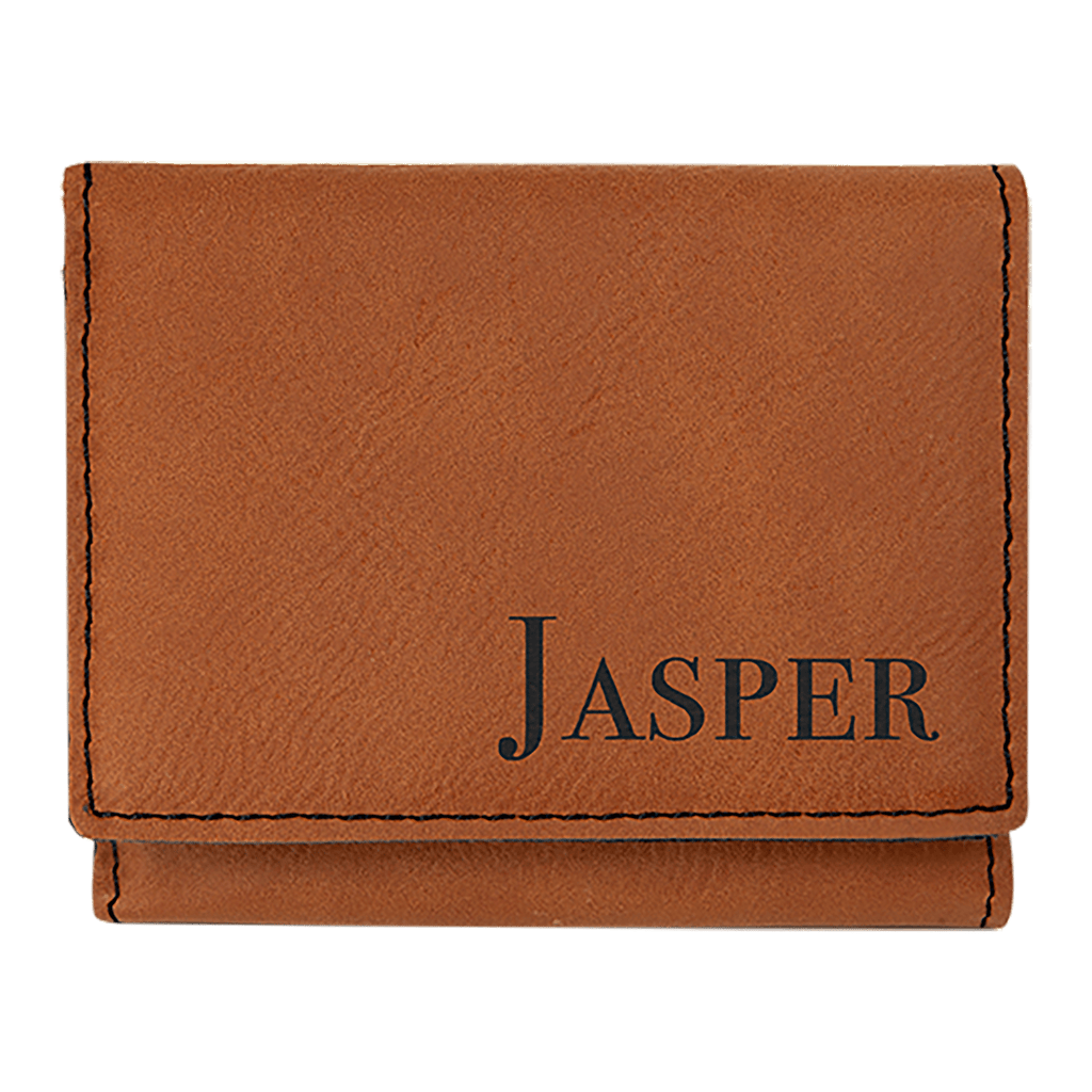 3" x 4" Rawhide Laserable Leatherette Trifold Wallet