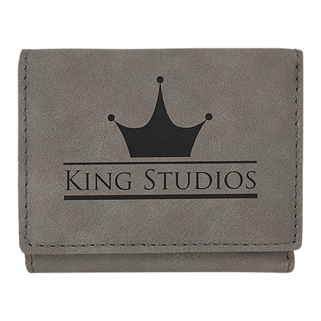 3" x 4" Laserable Leatherette Trifold Wallet