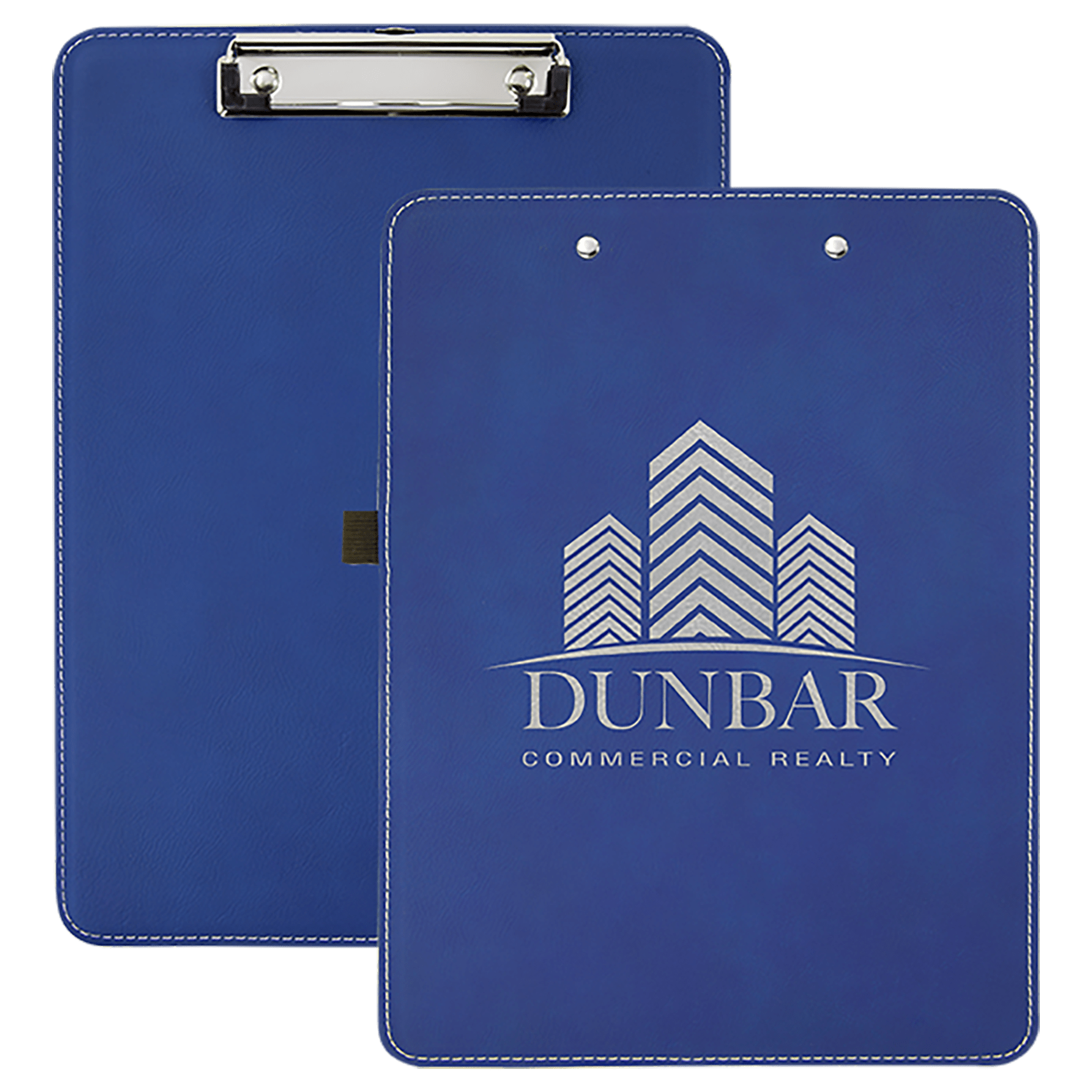 9" x 12 1/2"/Silver Laserable Leatherette Clipboard