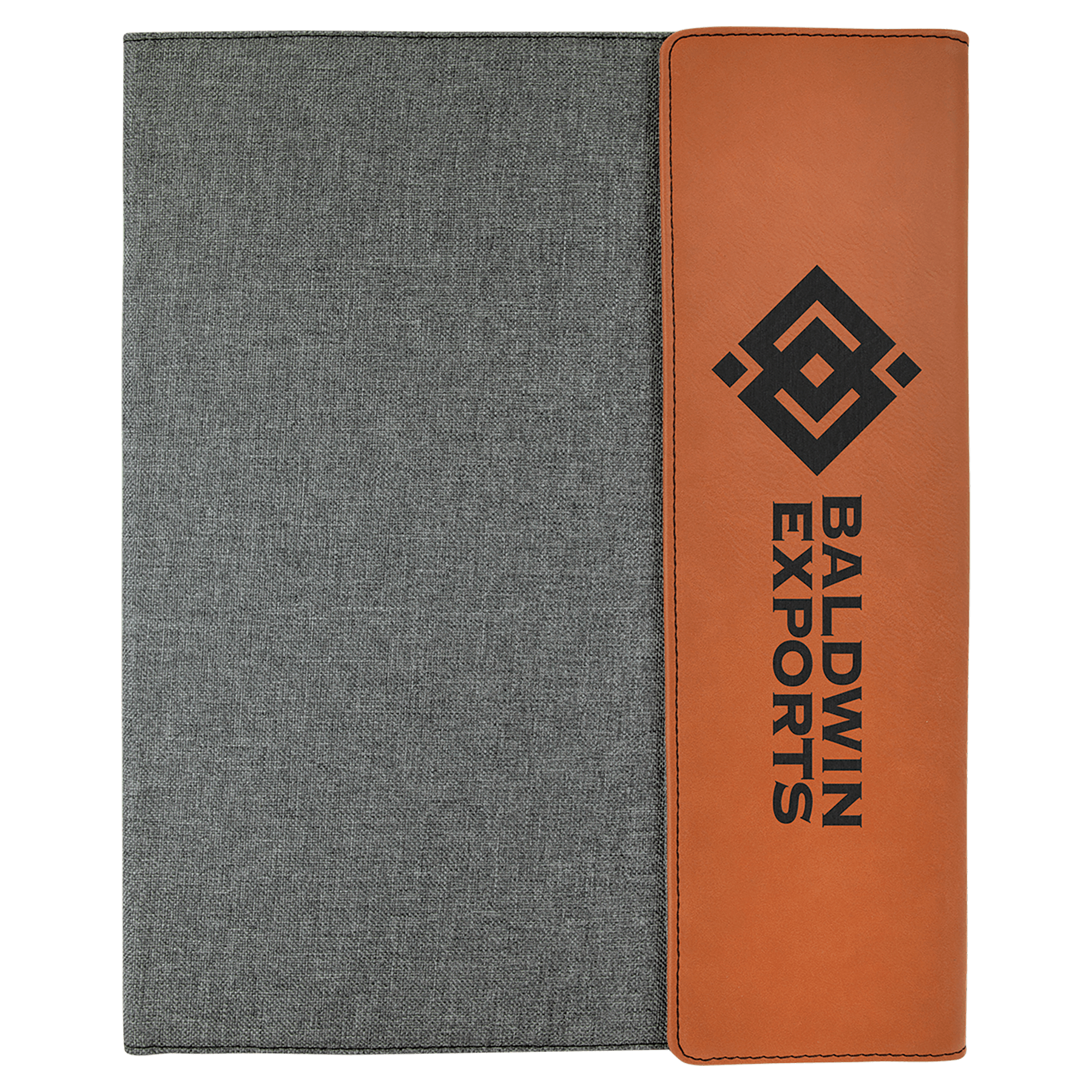 9 1/2" x 12" Rawhide Laserable Leatherette / Canvas Portfolio with Notepad