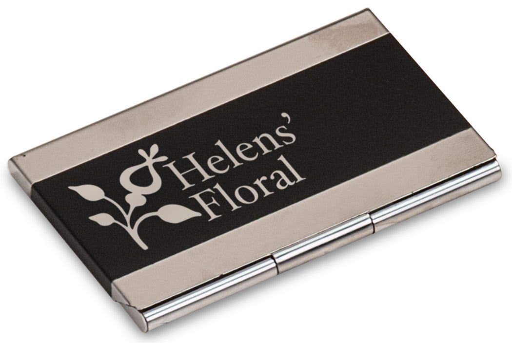 3 3/4" x 2 1/2" Laserable Business Card Holder