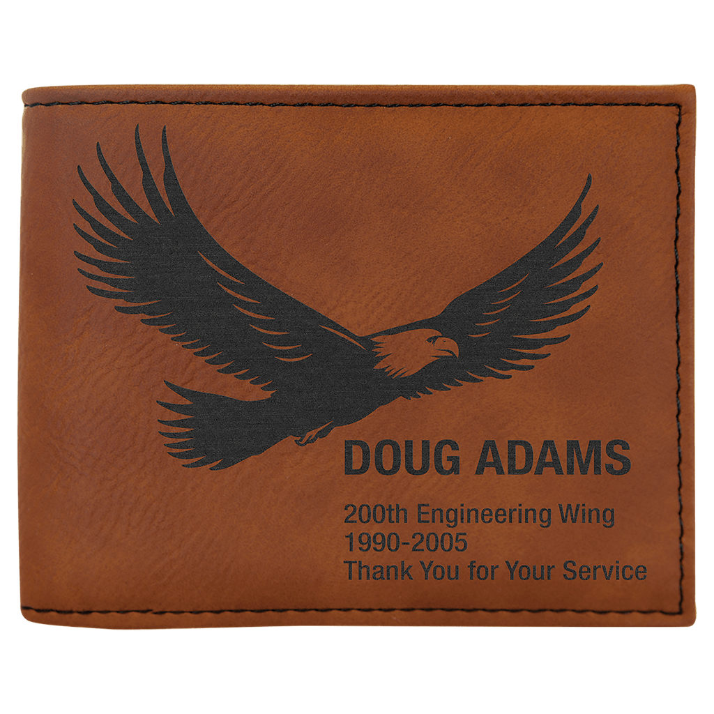 Rawhide Laserable Leatherette Bi-Fold Wallet w/Flip  ID Display