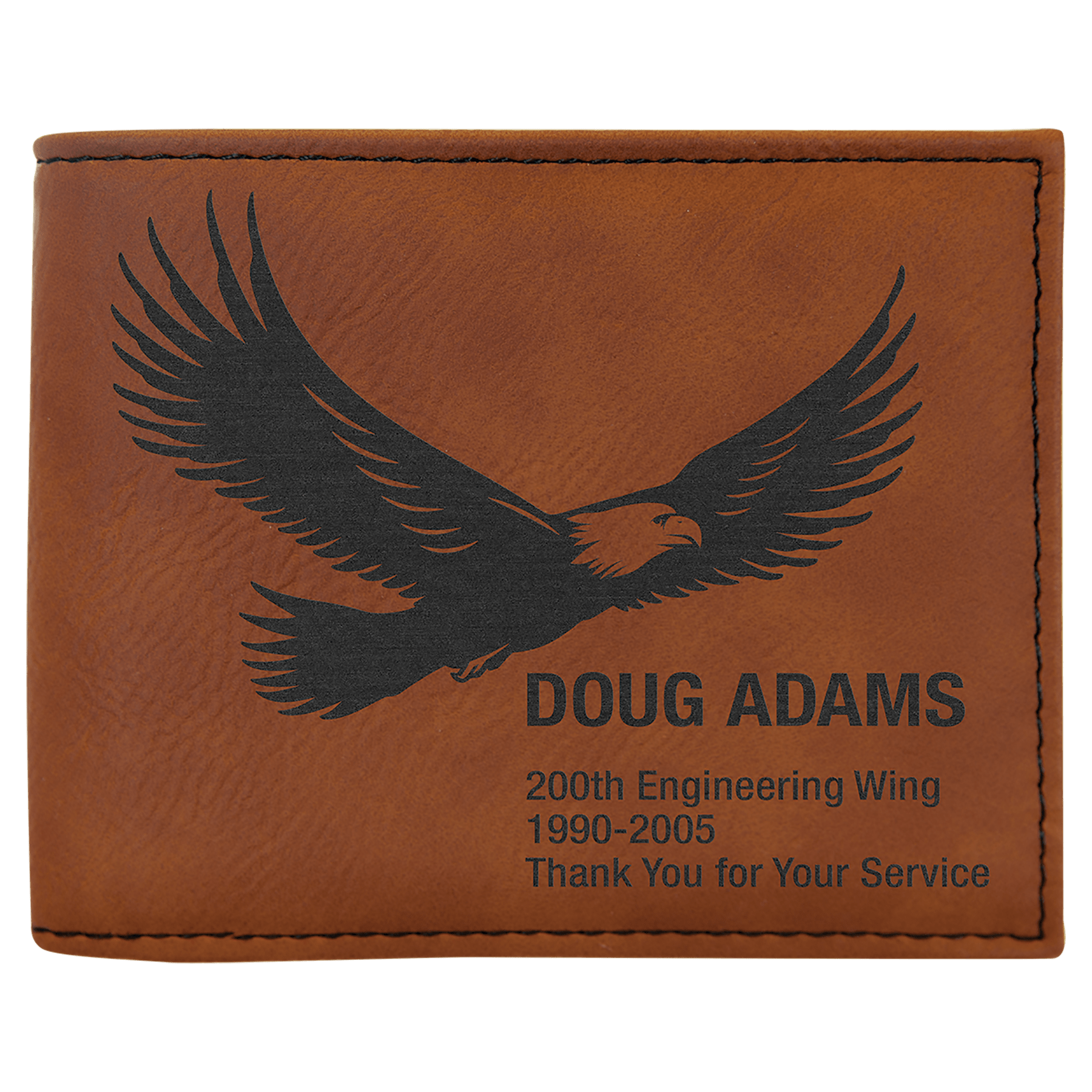 Rawhide Laserable Leatherette Bi-Fold Wallet w/Flip  ID Display