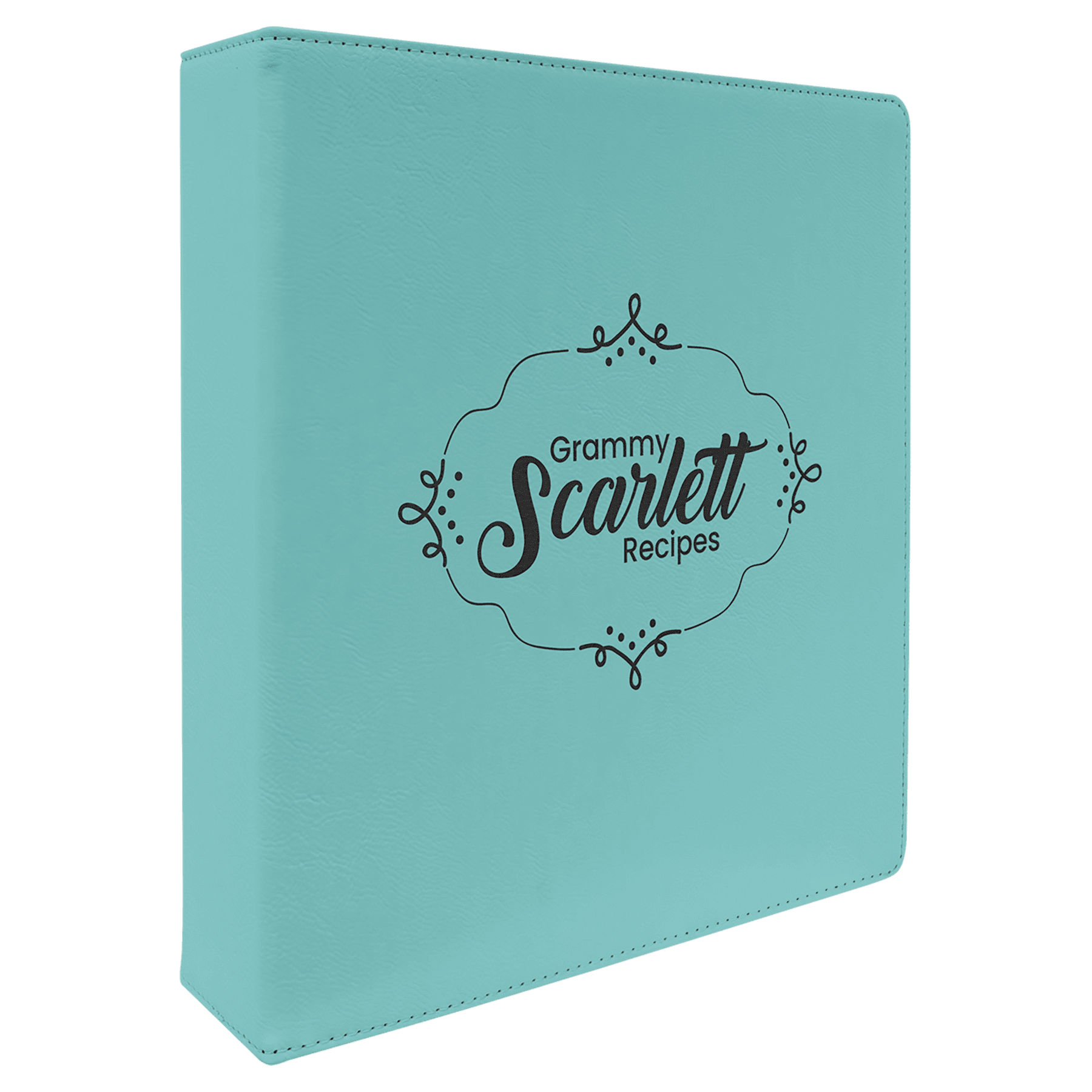 11" x 11 1/2" Laserable Leatherette 3 Ring Binder with 2" Slant D Rings