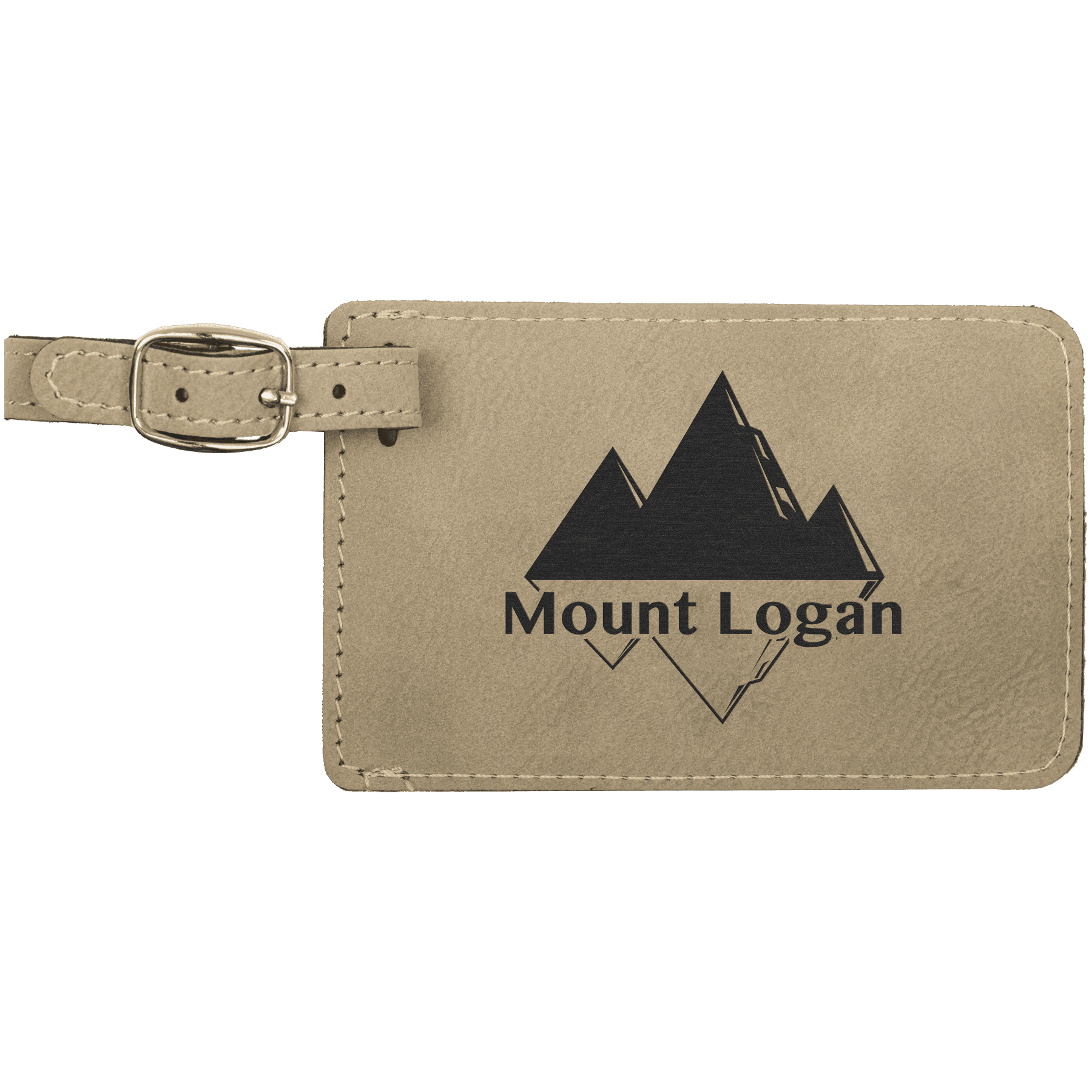 4 1/4" x 2 3/4" Light Laserable Leatherette Luggage Tag