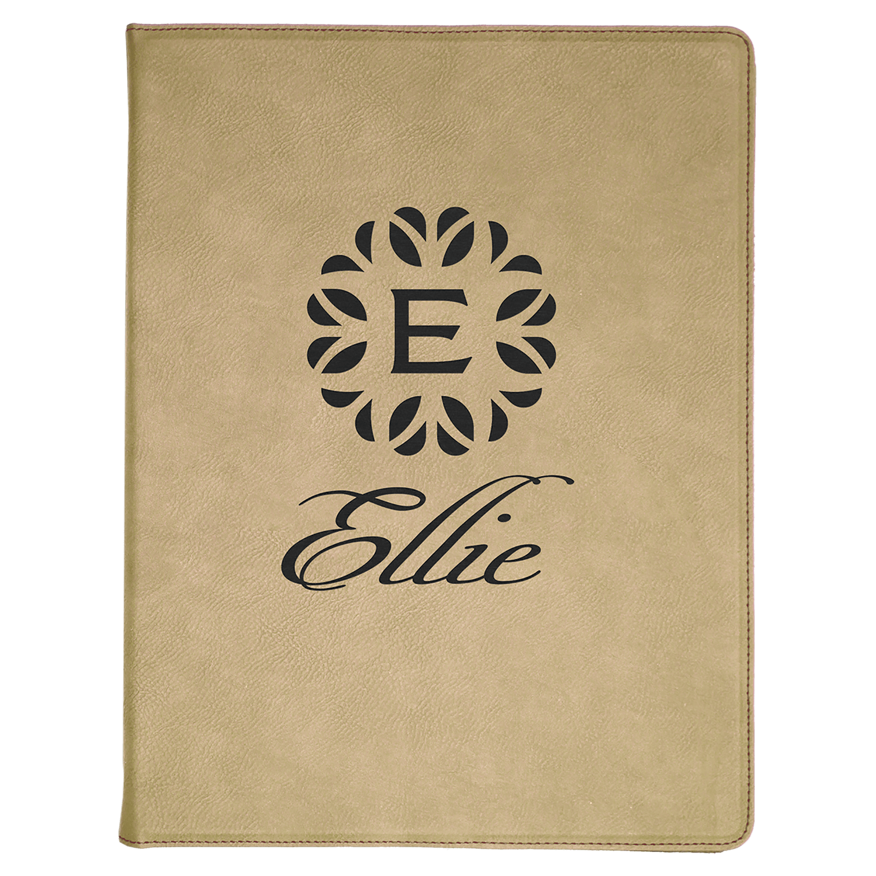 9 1/2" x 12" Light Laserable Leatherette Portfolio with Notepad